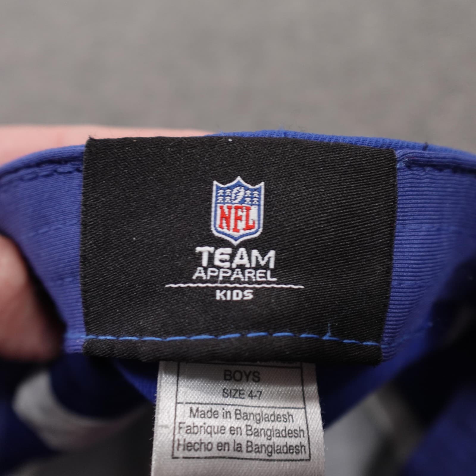 New York Giants Hat Cap Boys One Size Blue NFL Football Team Apparel Kids - Thumbnail 7