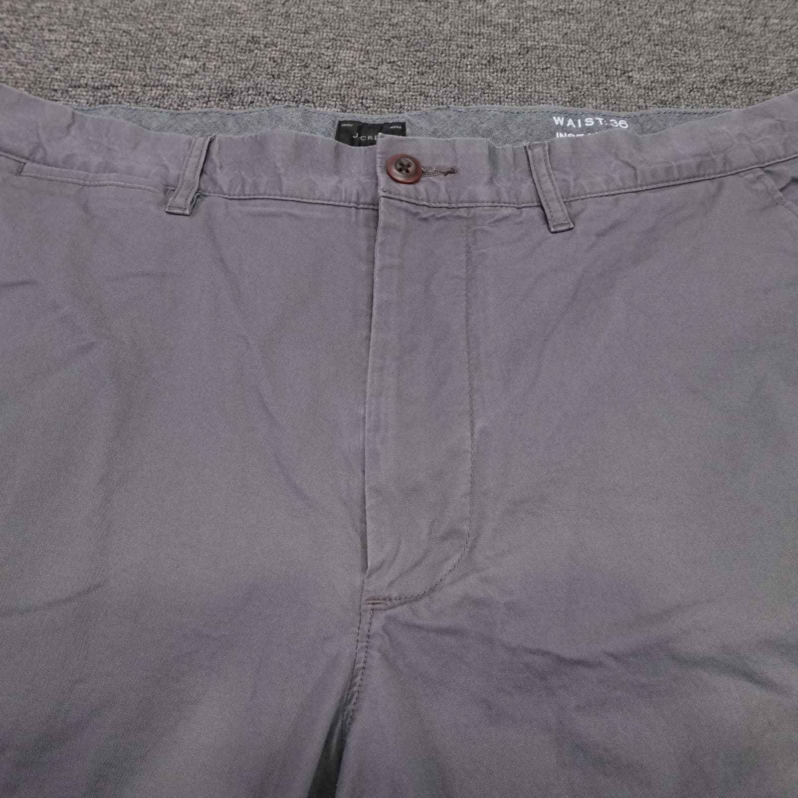 J.Crew Shorts Mens 36 Gray Chino Stretch 9 Inseam Casual Summer Travel Wear - Thumbnail 2