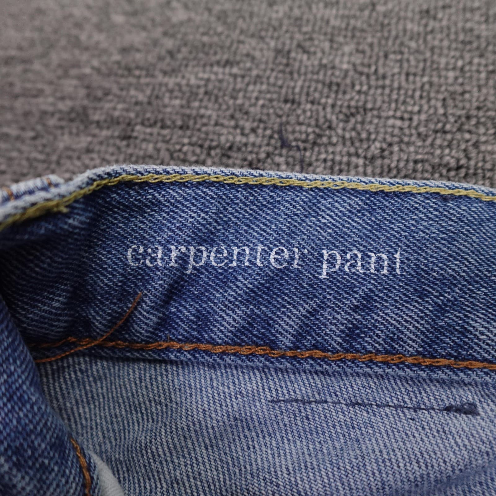 Vintage Tommy Jeans Carpenter Jeans Mens 36x28 Blue Light Relaxed Straight Denim - Thumbnail 6