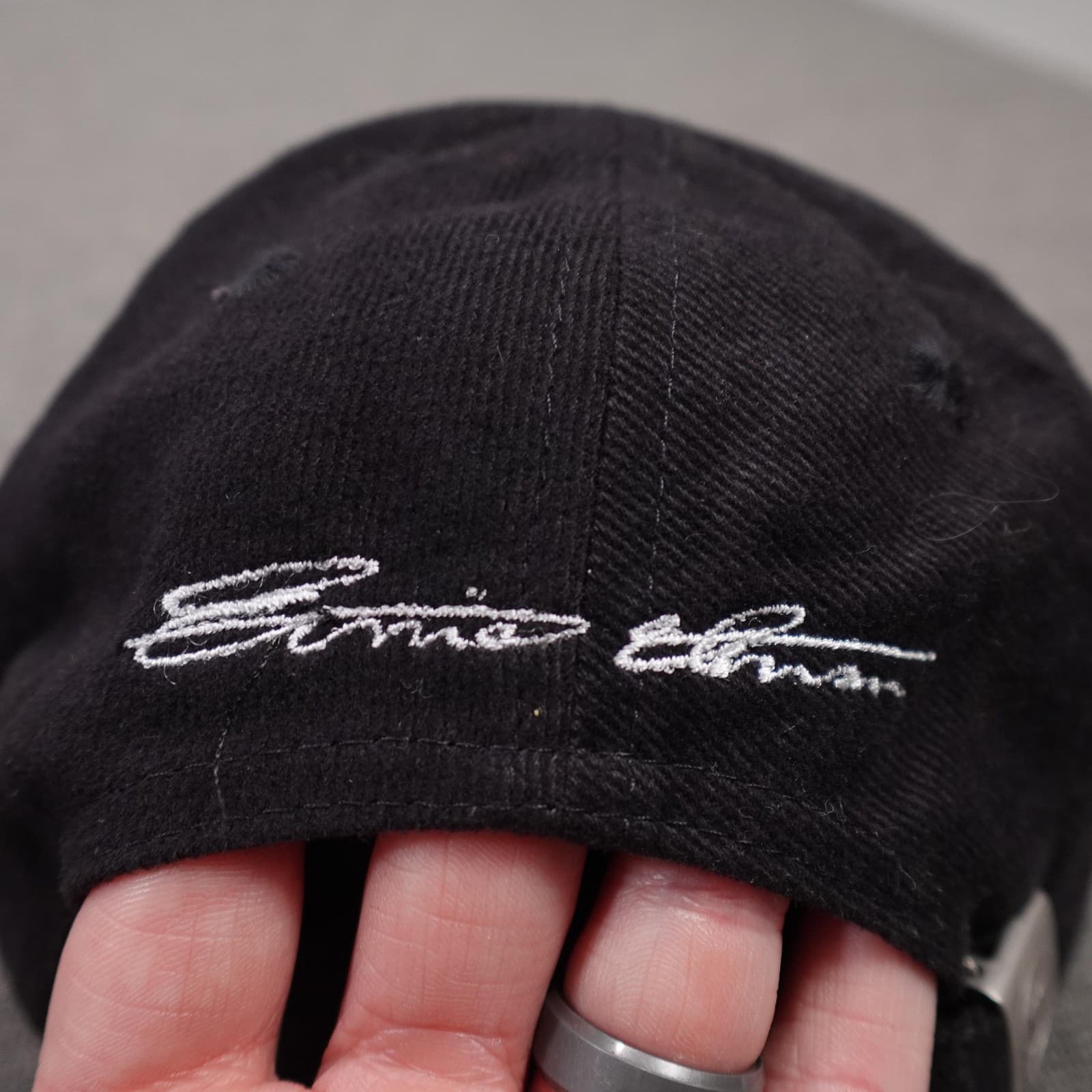 Vintage M&M's Racing Hat Cap Strap Back One Size Black NASCAR Ernie Irvan 36 - Thumbnail 6