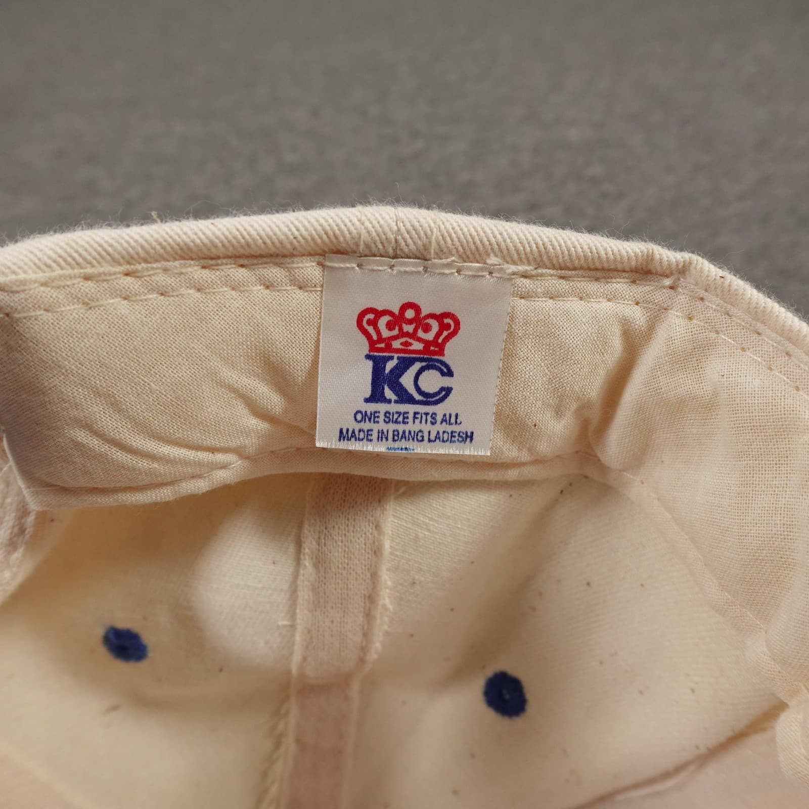 Vintage KC McNeilus Hat Cap Snap Back One Size Beige Blue Mens Truck 90s - Thumbnail 6