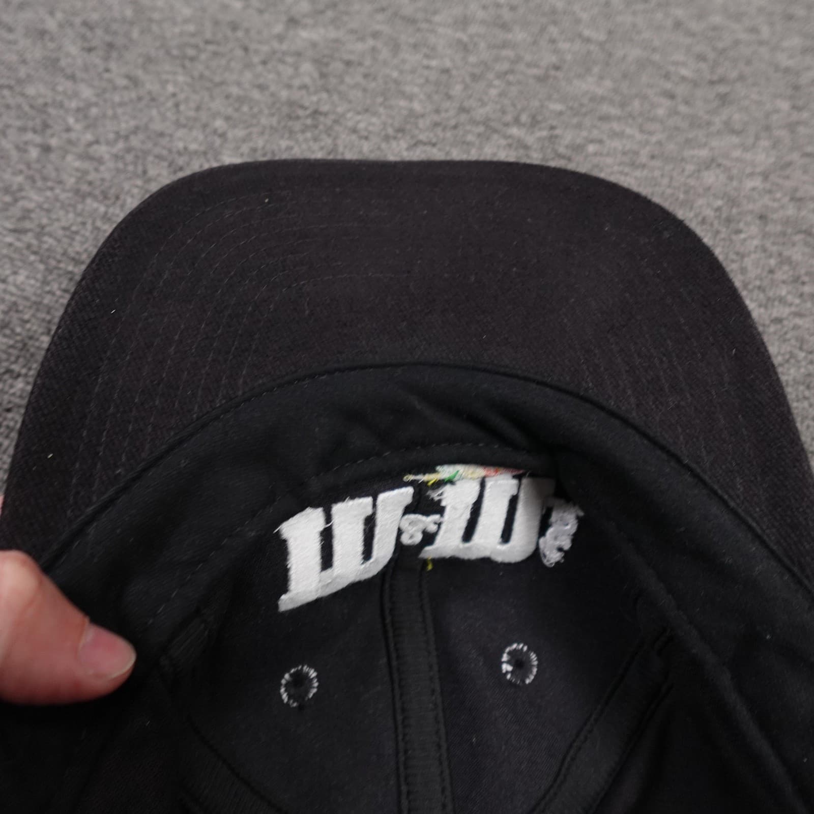Vintage M&M's Racing Hat Cap Strap Back One Size Black NASCAR Ernie Irvan 36 - Thumbnail 8