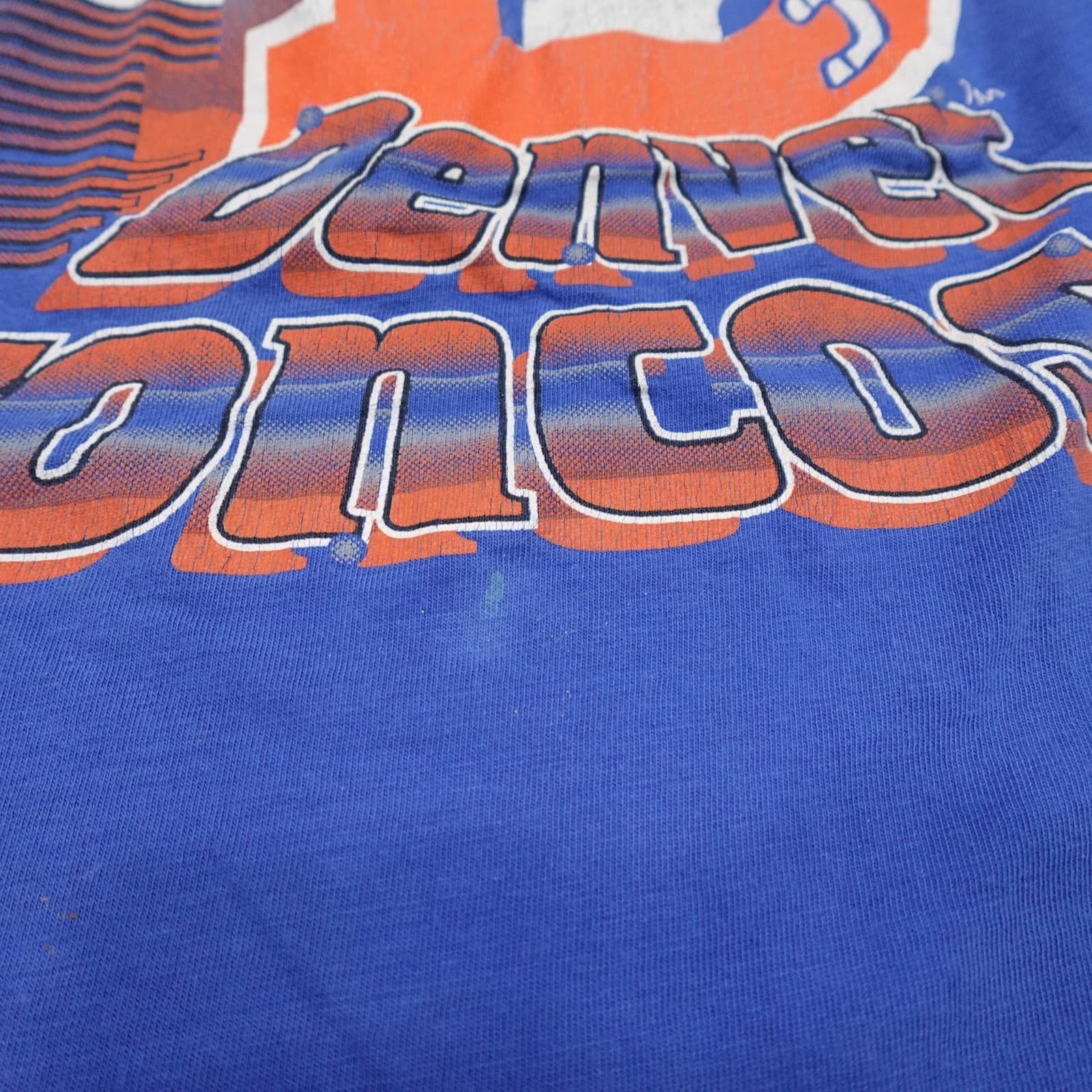 Vintage Denver Broncos Shirt Mens Large Blue NFL Football Competitor 90s - Thumbnail 5