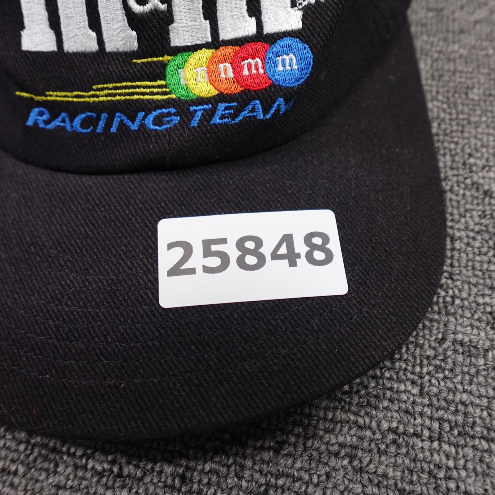 Vintage M&M's Racing Hat Cap Strap Back One Size Black NASCAR Ernie Irvan 36 - Thumbnail 12