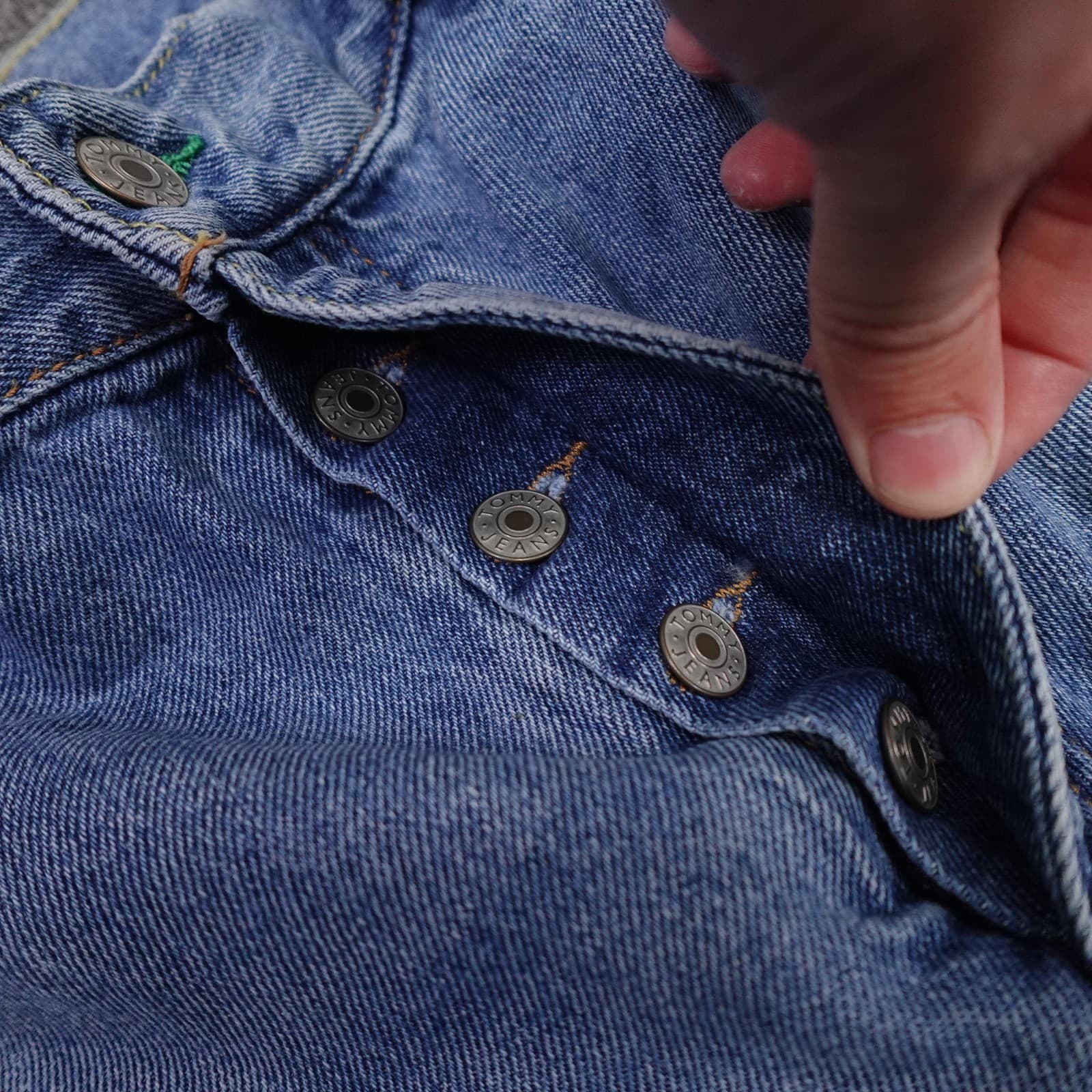 Vintage Tommy Jeans Carpenter Jeans Mens 36x28 Blue Light Relaxed Straight Denim - Thumbnail 8