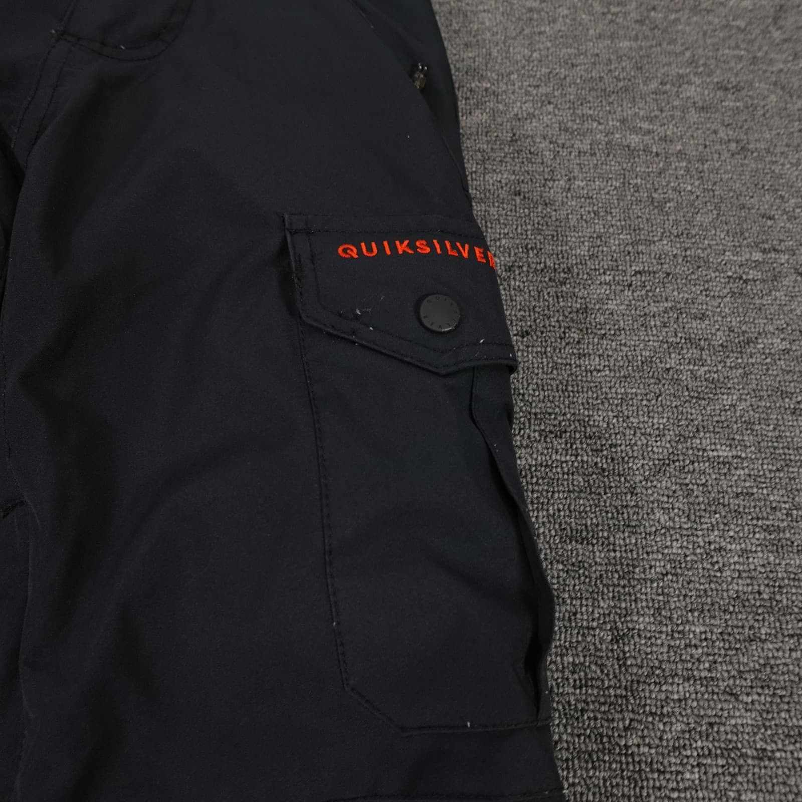 Quiksilver Snow Pants Youth 8 Black DryFlight 10K Insulated Cargo Ski Snowboard - Thumbnail 3