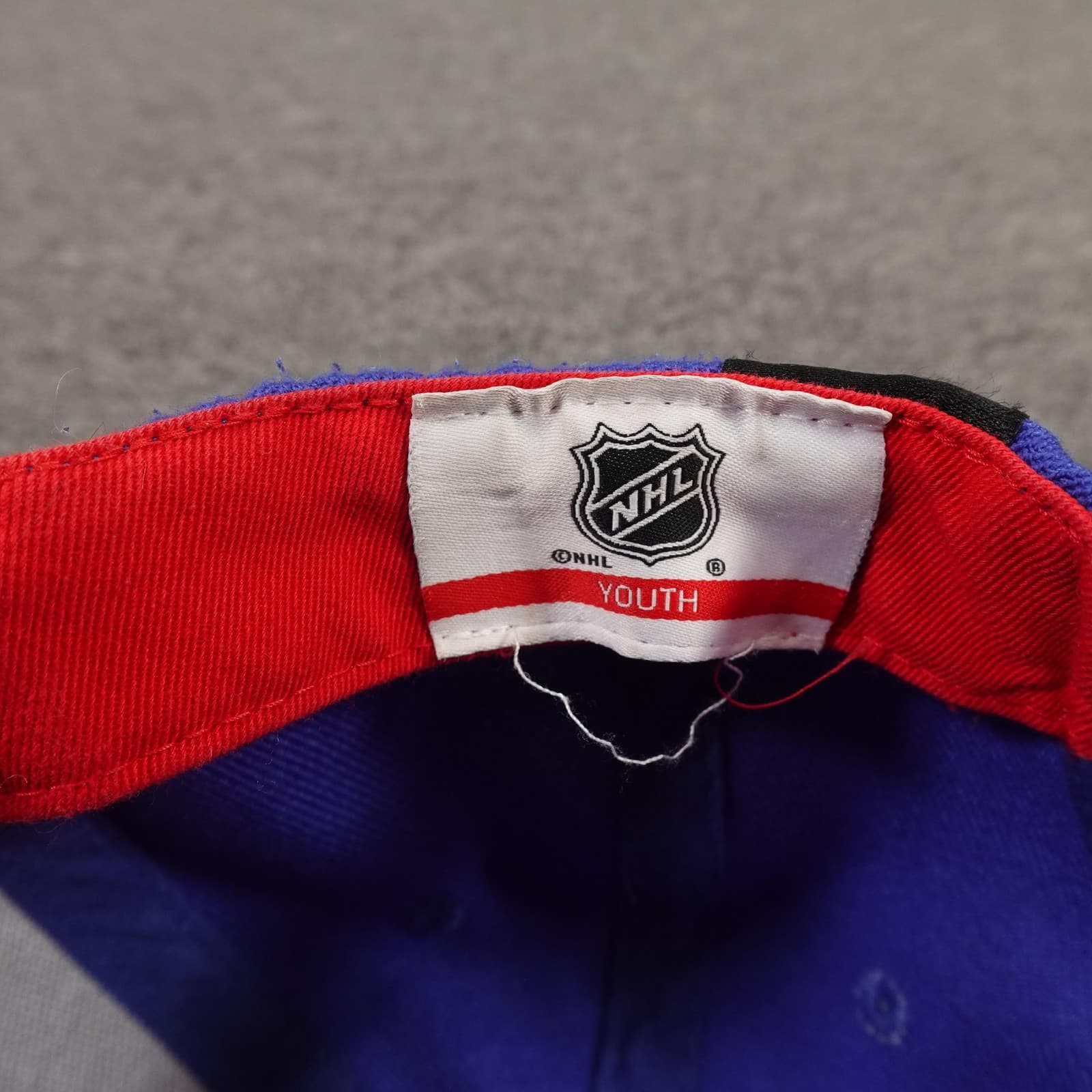 New York Rangers Hat Cap Snap Back Boys One Size Blue Red NHL Hockey Youth - Thumbnail 8