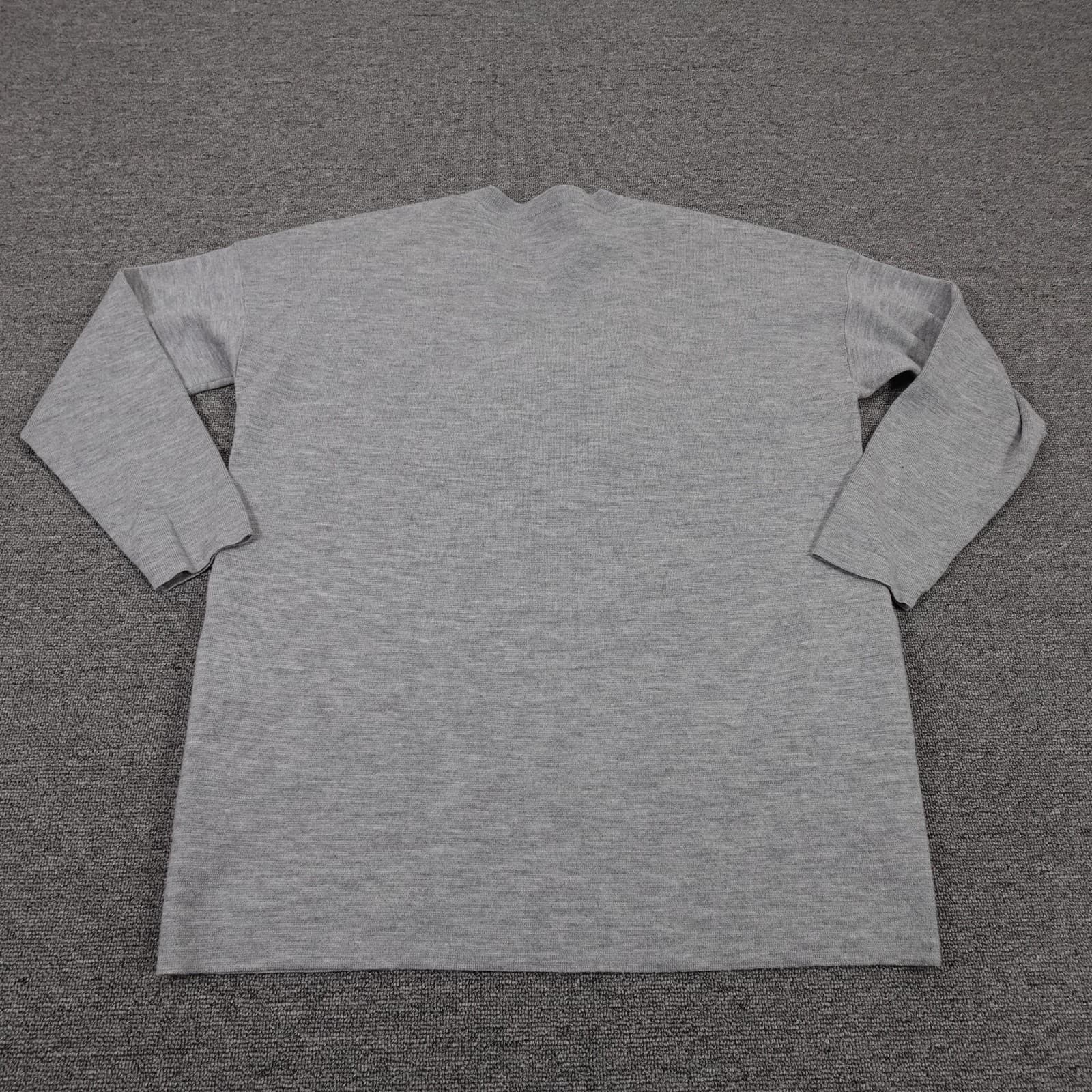 J Crew Sweater Tunic Womens Medium Gray 100% Merino Wool V Neck Pockets - Thumbnail 8