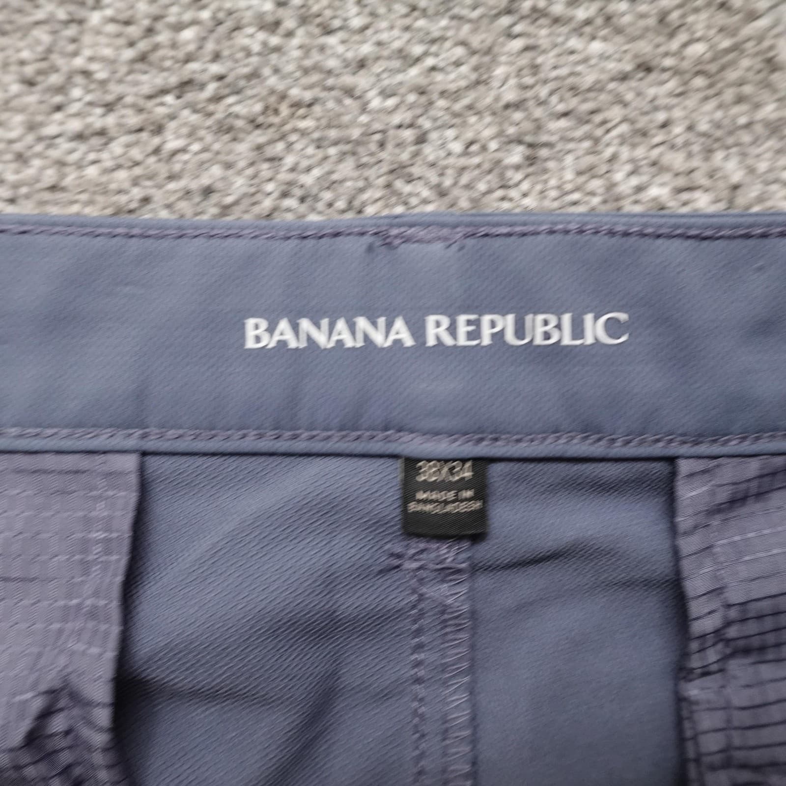Banana Republic Pants Mens 38x34 Blue Performance Chino Straight Leg Polyester - Thumbnail 3