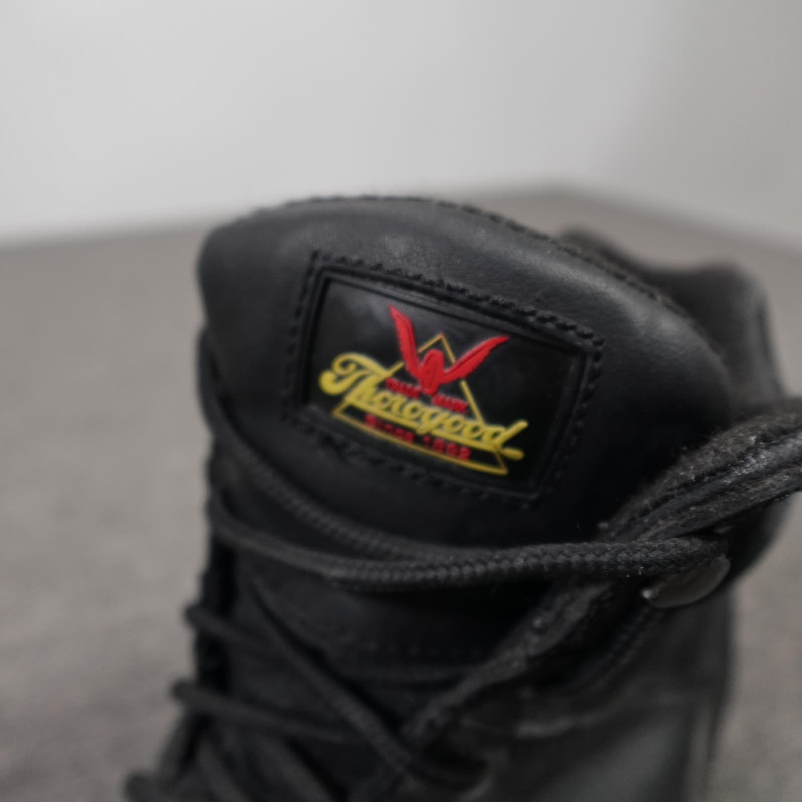 Thorogood Boots Mens Size 11 Black Leather Steel Toe Work Boots Ankle Combat - Thumbnail 2