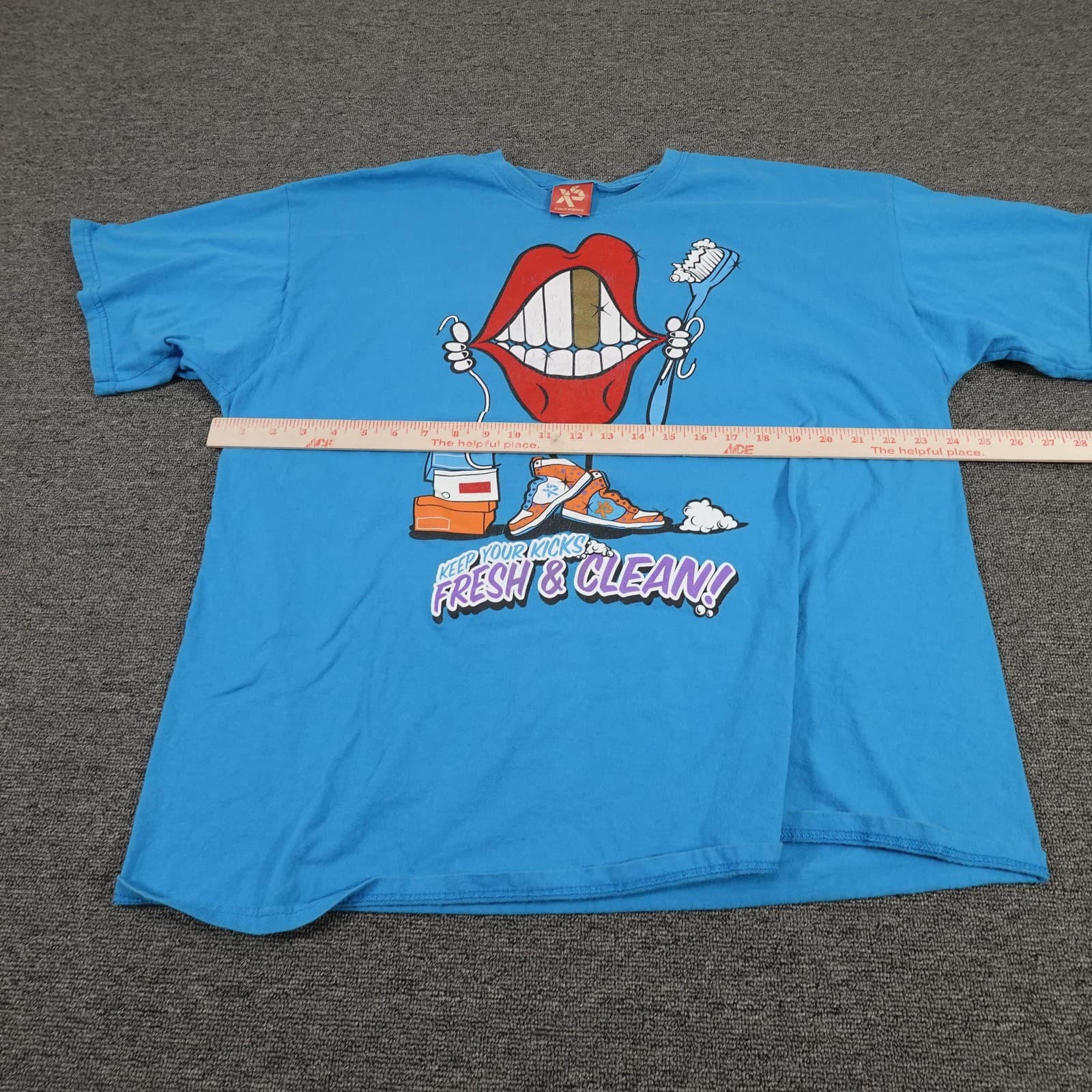 Vintage Exact-Science Shirt Mens 2XL Blue Keep Your Kicks Graphic Tee 90s - Thumbnail 6