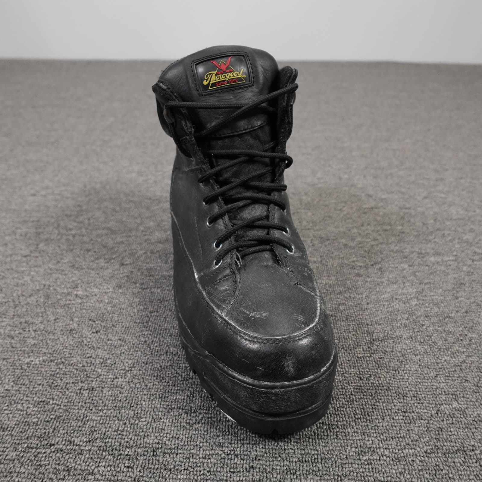 Thorogood Boots Mens Size 11 Black Leather Steel Toe Work Boots Ankle Combat - Thumbnail 10