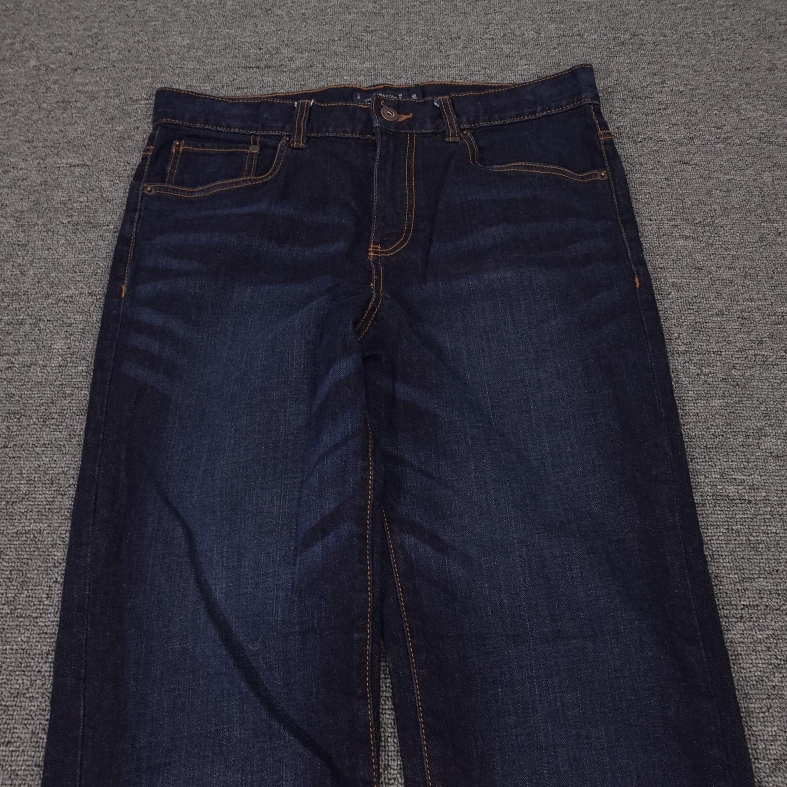 Lucky Brand Classic Straight Jeans Youth 20 Blue Dark Wash Stretch Denim 32x31 - Thumbnail 2