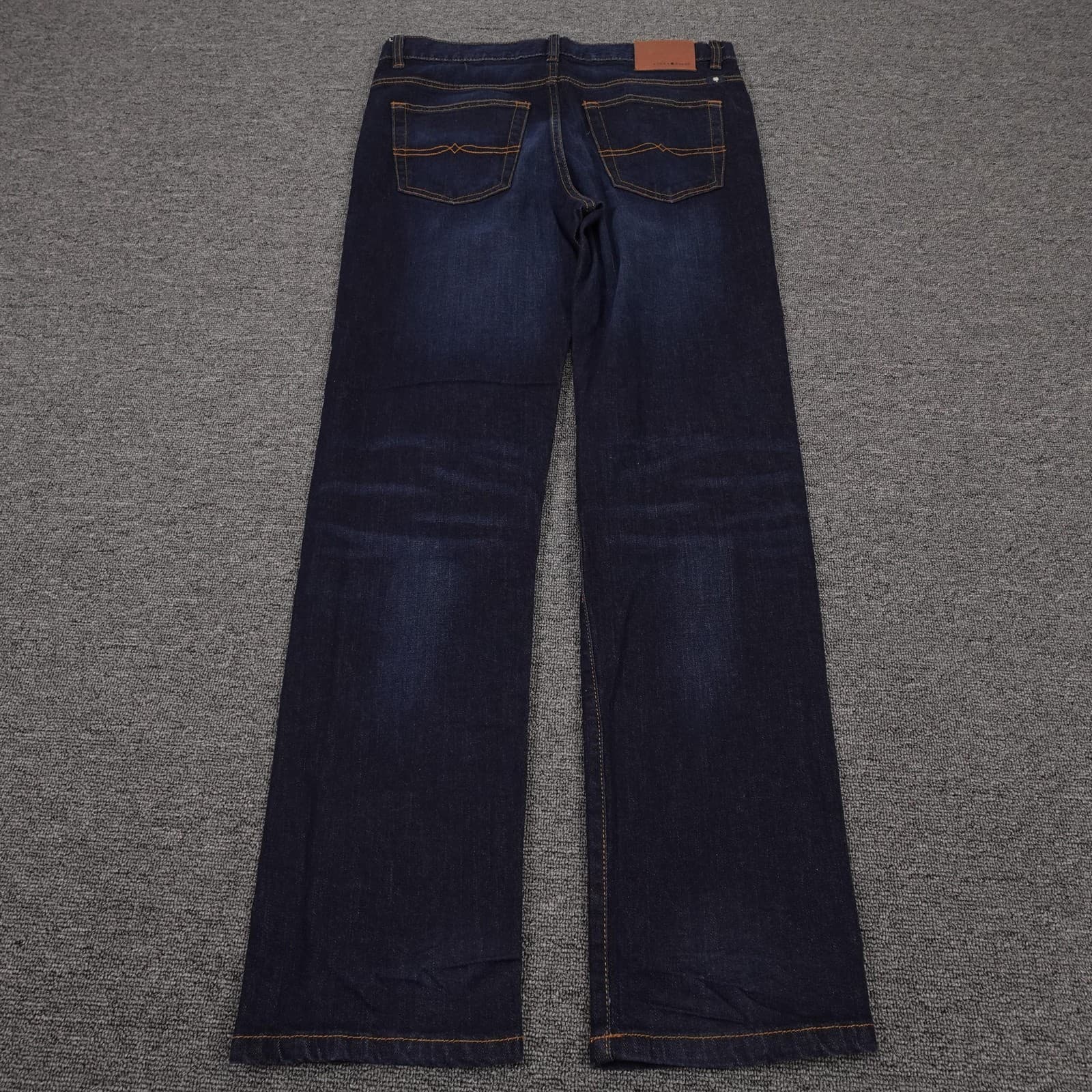 Lucky Brand Classic Straight Jeans Youth 20 Blue Dark Wash Stretch Denim 32x31 - Thumbnail 3