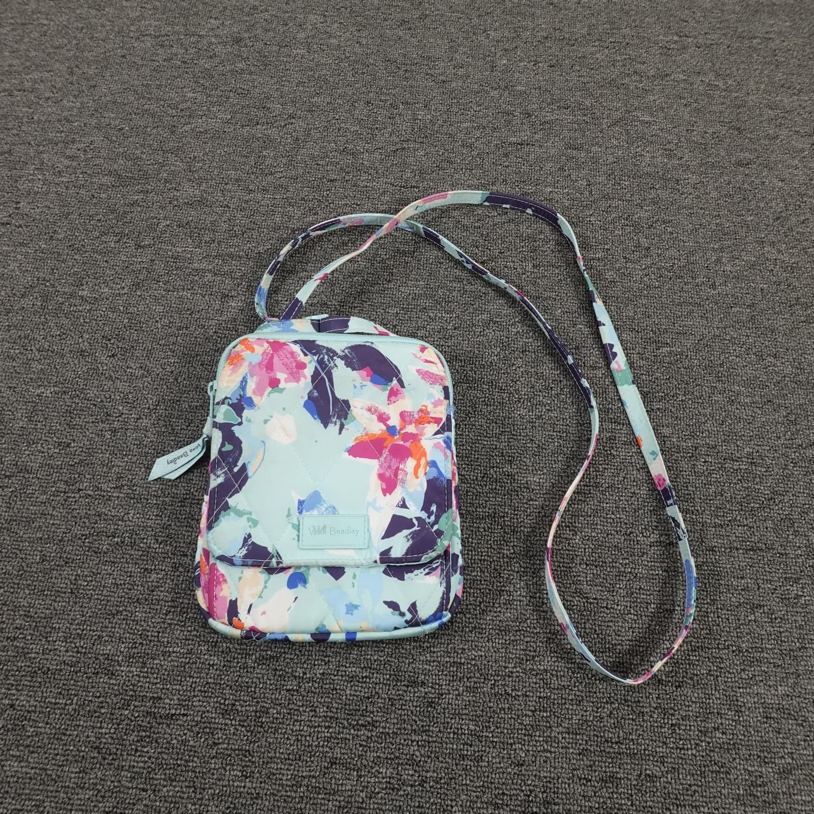Vera Bradley Crossbody Bag Womens Small Multicolor Floral Quilted Travel