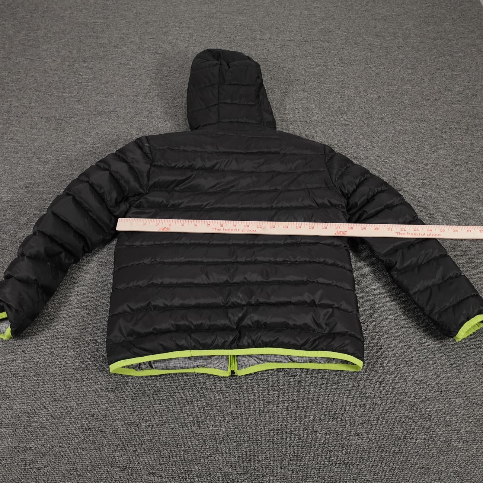 Eddie Bauer Jacket Youth Medium 10-12 Black Reversible Hooded Down Puffer Winter - Thumbnail 6