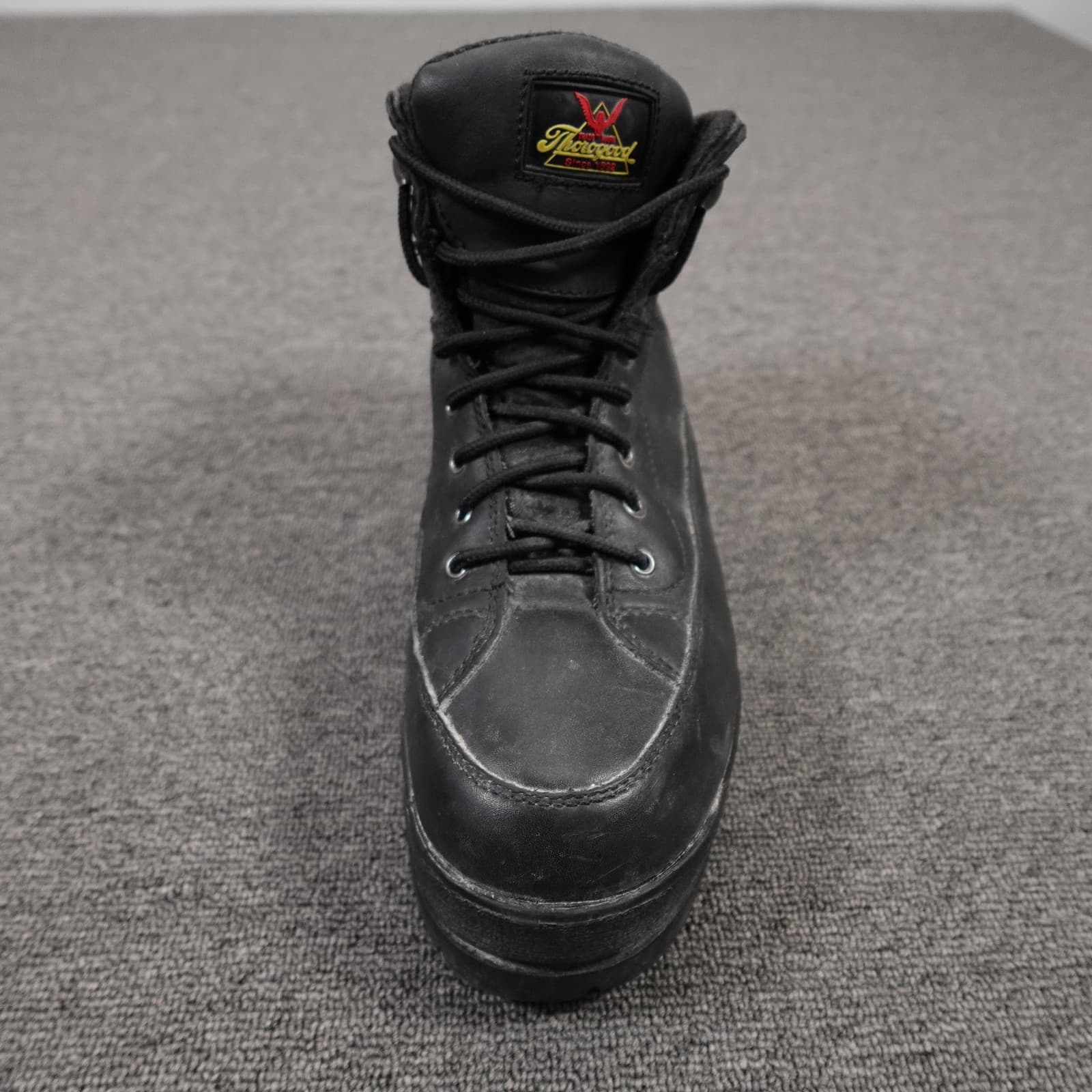 Thorogood Boots Mens Size 11 Black Leather Steel Toe Work Boots Ankle Combat - Thumbnail 3