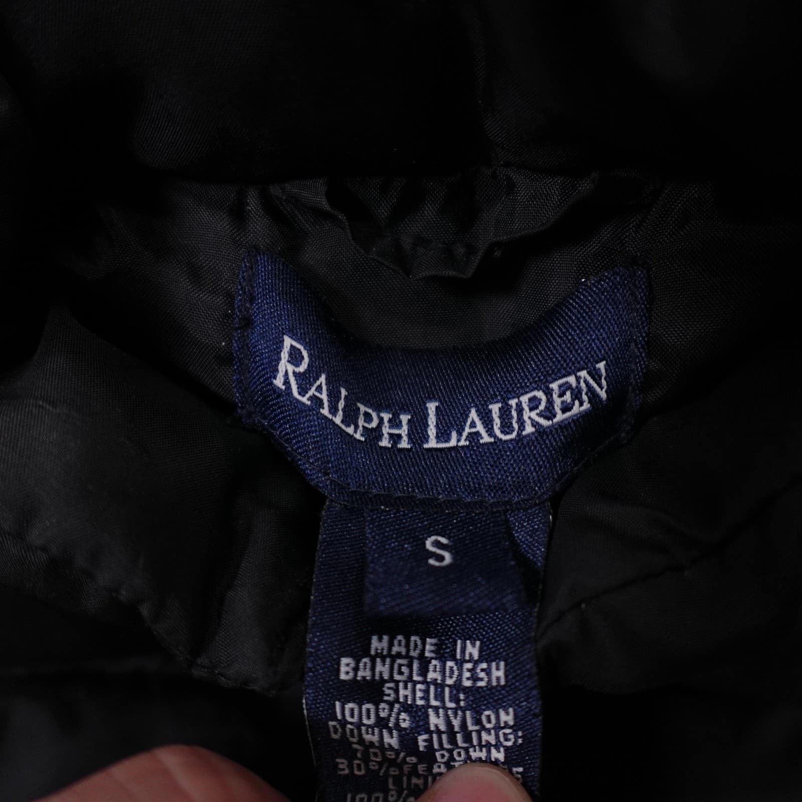 Ralph Lauren Vest Kids Small Black Down Puffer Quilted Zip Nylon Winter - Thumbnail 3
