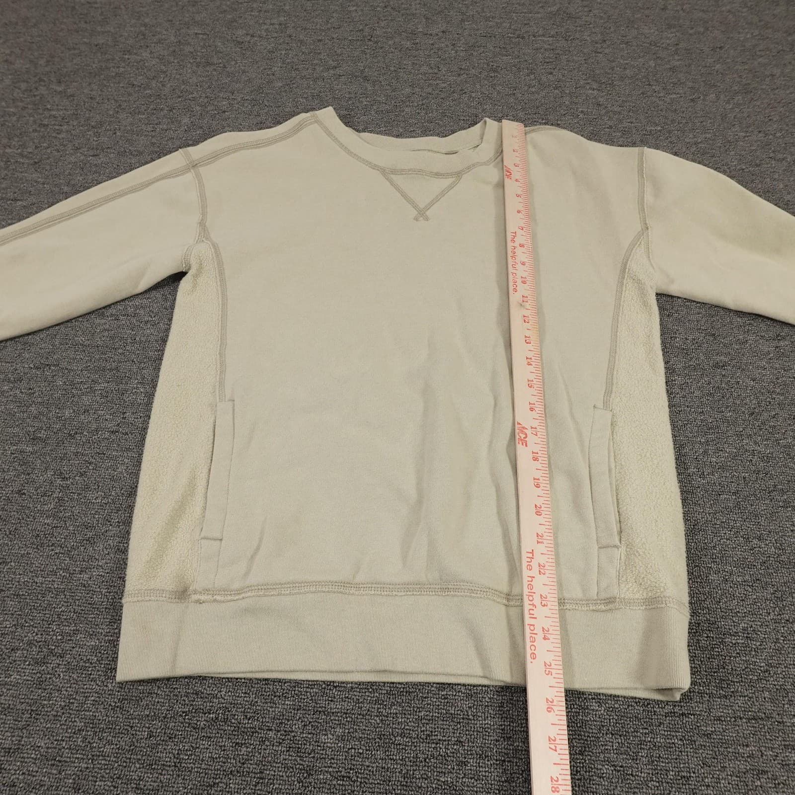 Abercrombie & Fitch Sweatshirt Womens Small Beige Soft A&F Pullover Pockets - Thumbnail 6