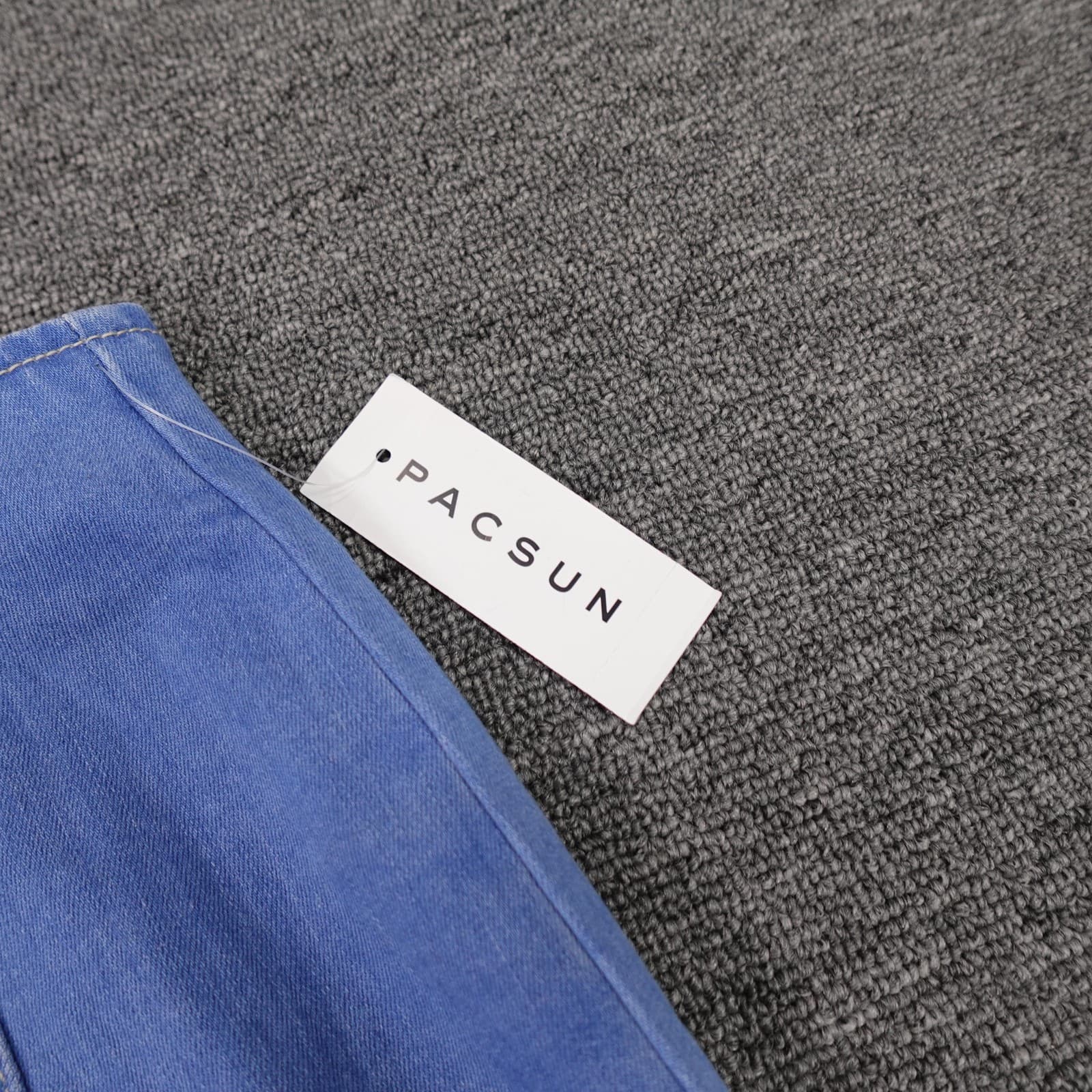 PacSun Skirt Juniors 23 Blue Denim Stretch Zip Back Mini Summer High Waist - Thumbnail 2