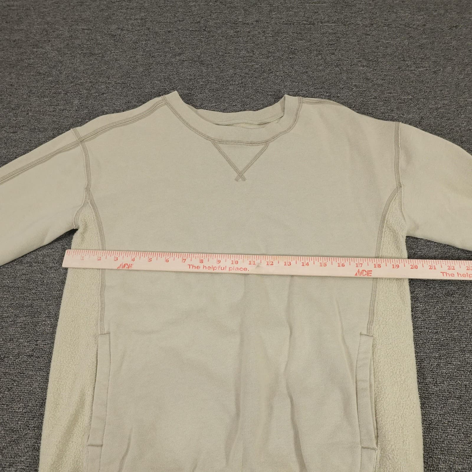 Abercrombie & Fitch Sweatshirt Womens Small Beige Soft A&F Pullover Pockets - Thumbnail 4