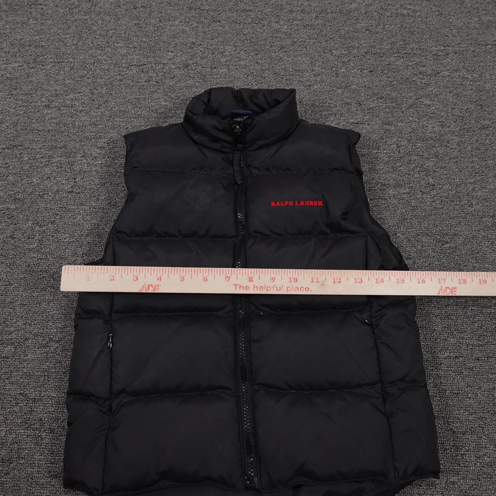 Ralph Lauren Vest Kids Small Black Down Puffer Quilted Zip Nylon Winter - Thumbnail 5