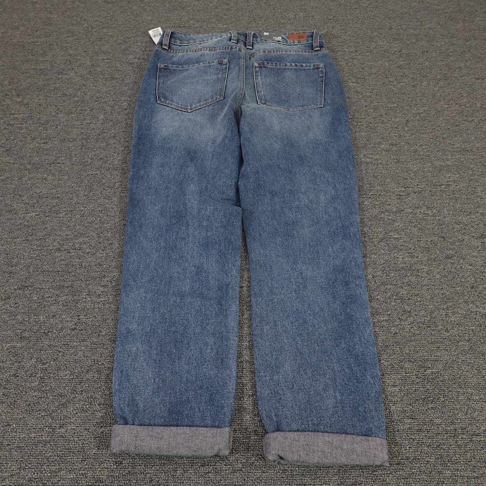 RSQ Jeans Womens 1 Blue Boyfriend Distressed Mid Rise Button Fly Denim Pants - Thumbnail 9