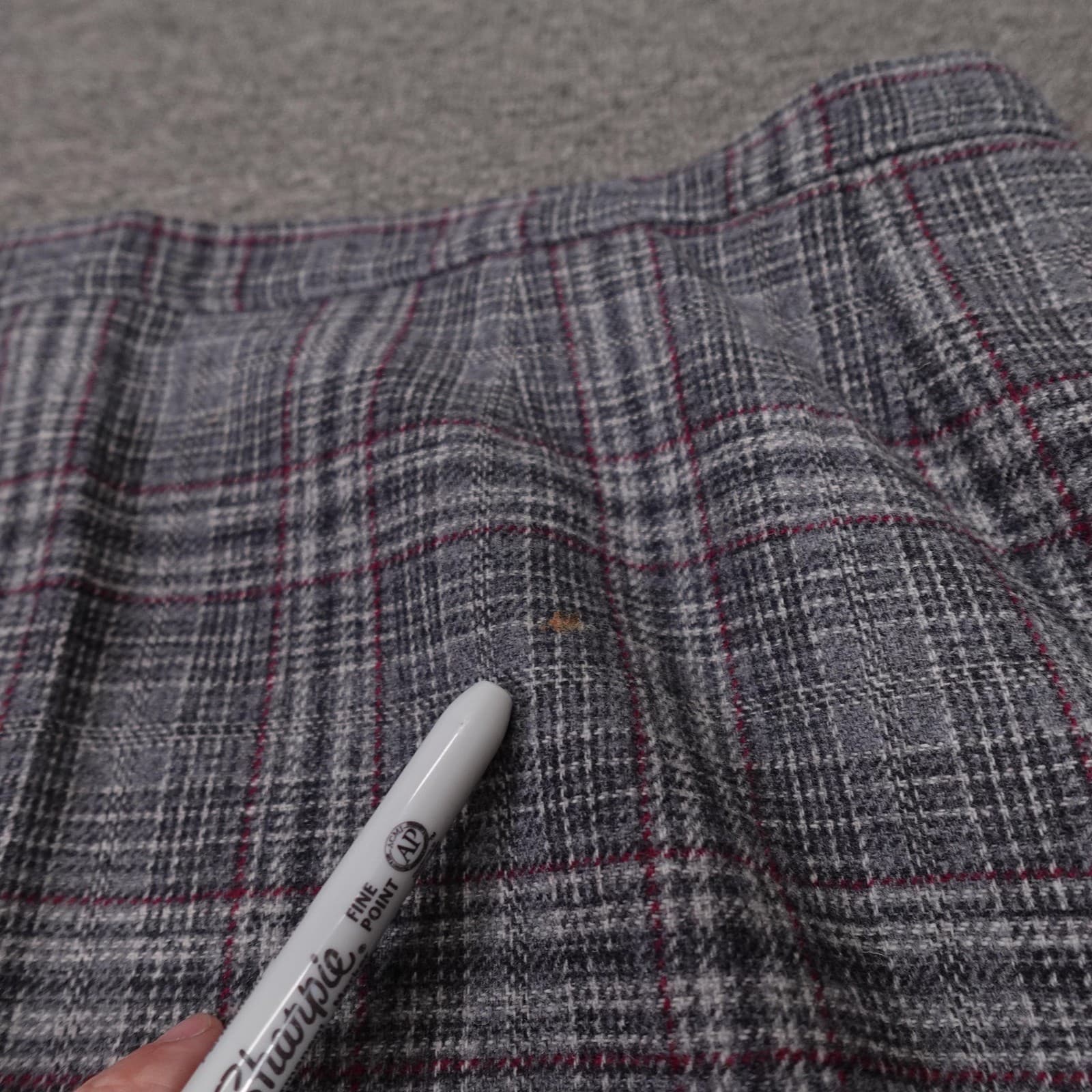 Vintage Pendleton Skirt Womens 38 Gray Plaid Wool A Line Knee Length USA 70s - Thumbnail 2