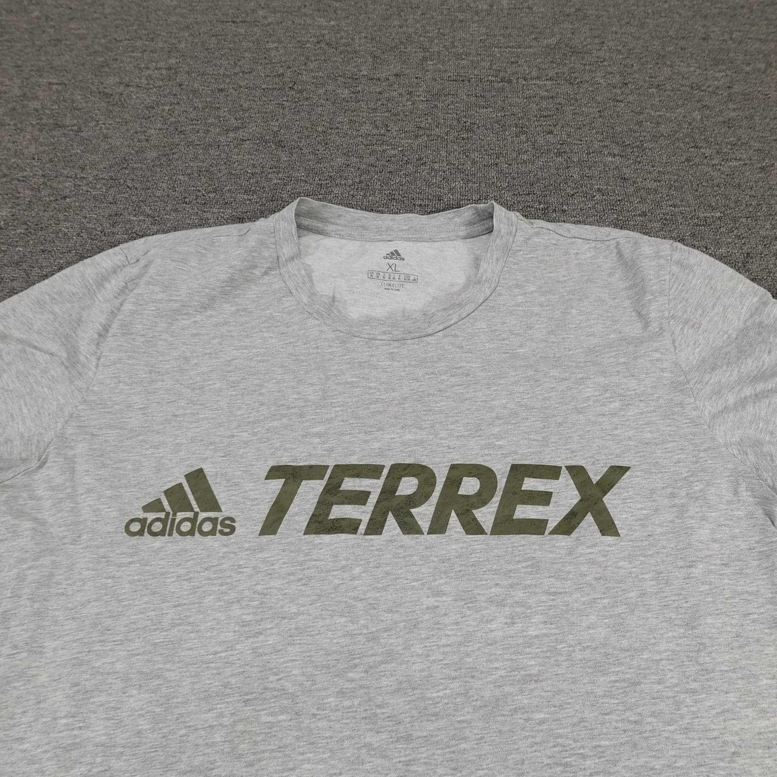Adidas Terrex Shirt Womens XL Gray Climalite Short Sleeve Hiking Running Tee - Thumbnail 2