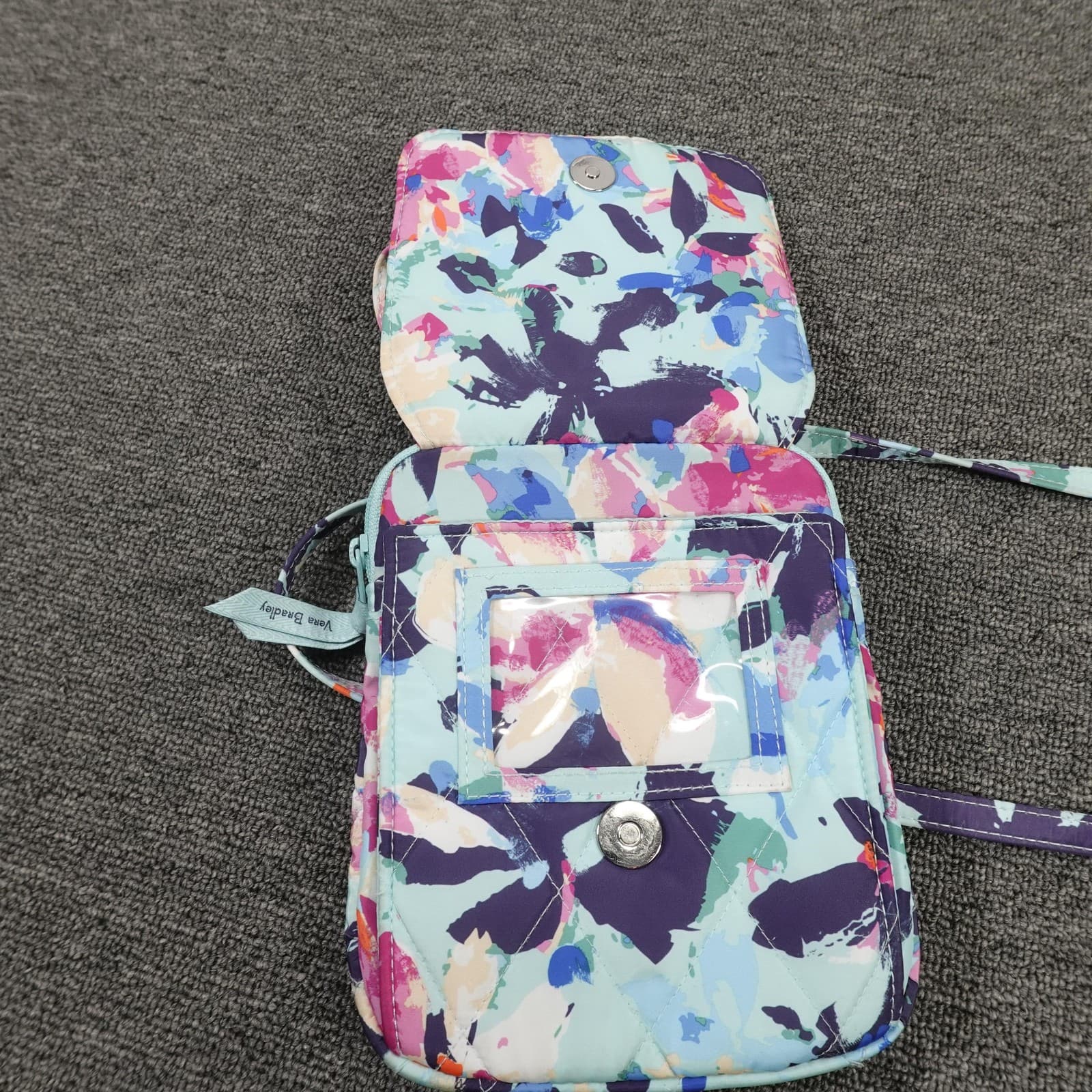 Vera Bradley Crossbody Bag Womens Small Multicolor Floral Quilted Travel - Thumbnail 6