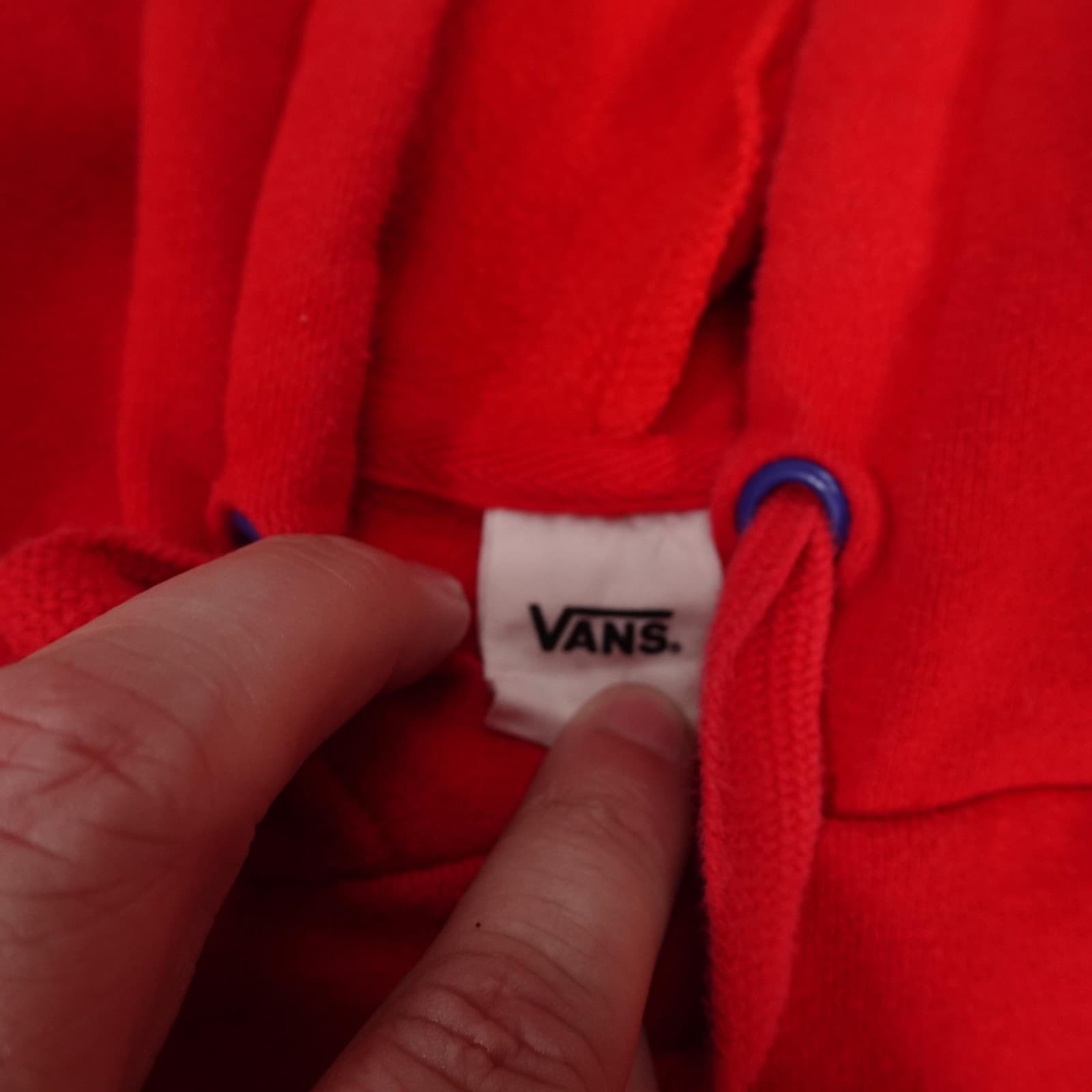 Vans Hoodie Womens Medium Red Pullover Brighton Name Embroidered Logo Skate - Thumbnail 4