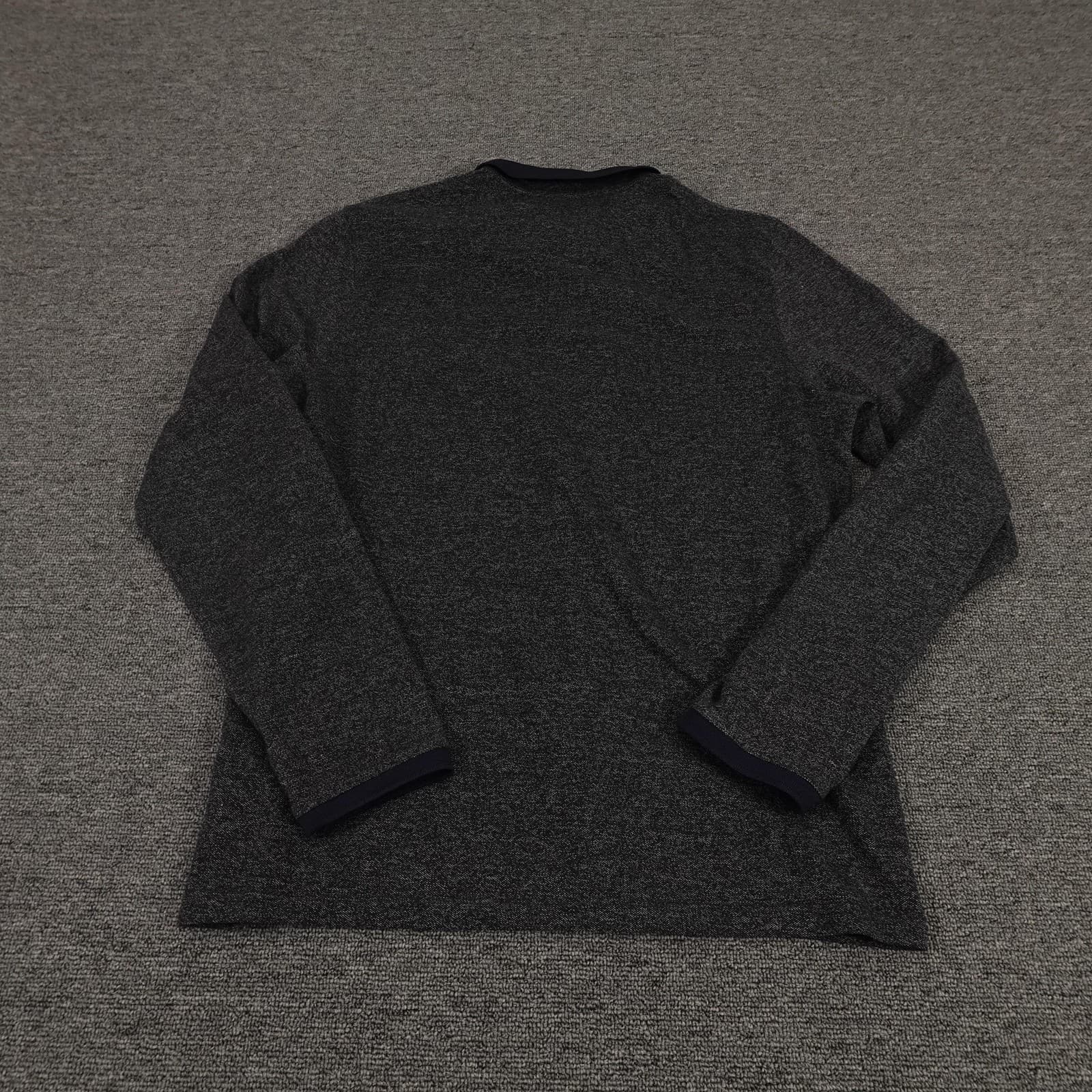 Ted Baker Polo Shirt Mens Medium Gray Long Sleeve Knit Chest Pocket Casual - Thumbnail 11