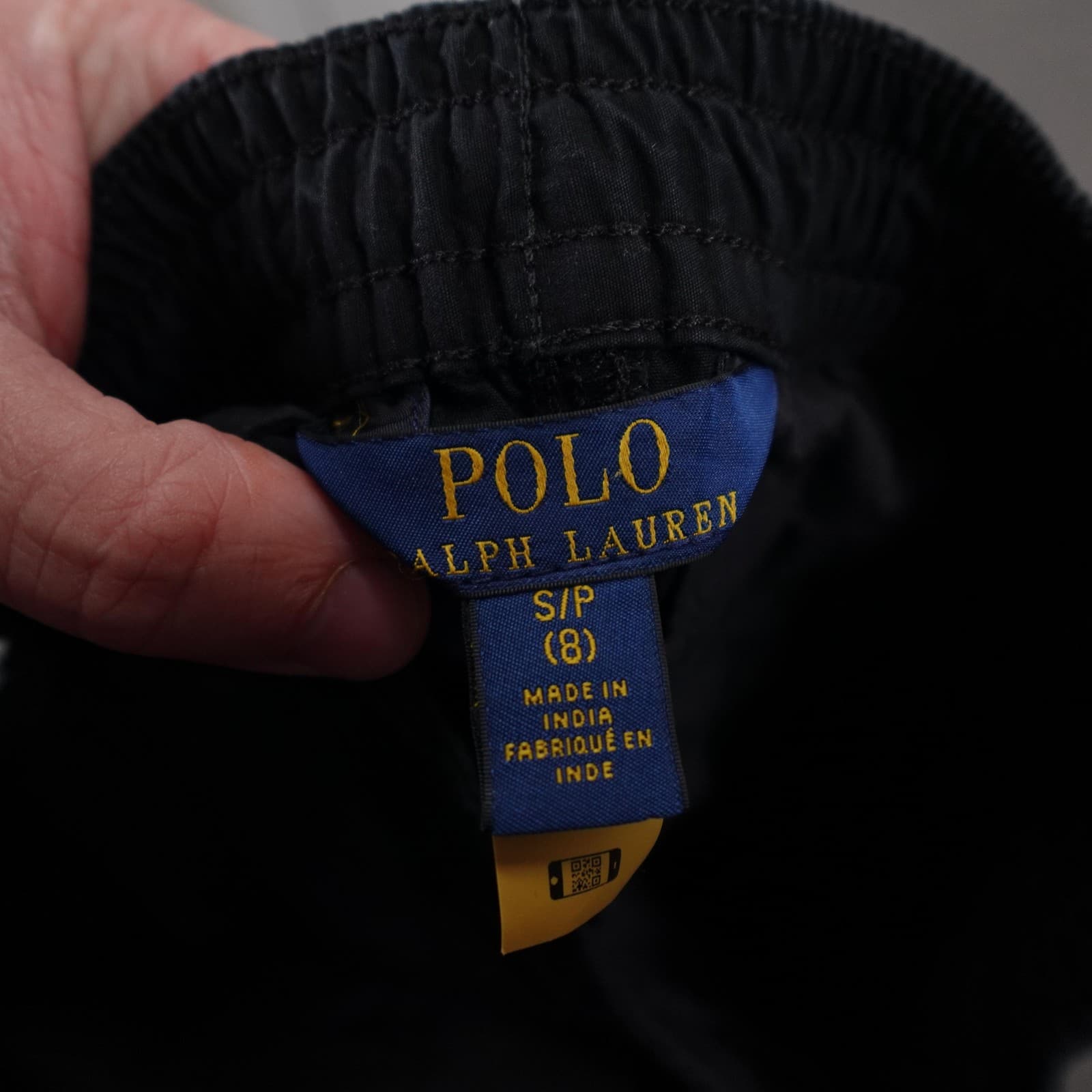 Polo Ralph Lauren Pants Kids 8 Black Jogger Elastic Waist Cotton Pull On Casual - Thumbnail 4