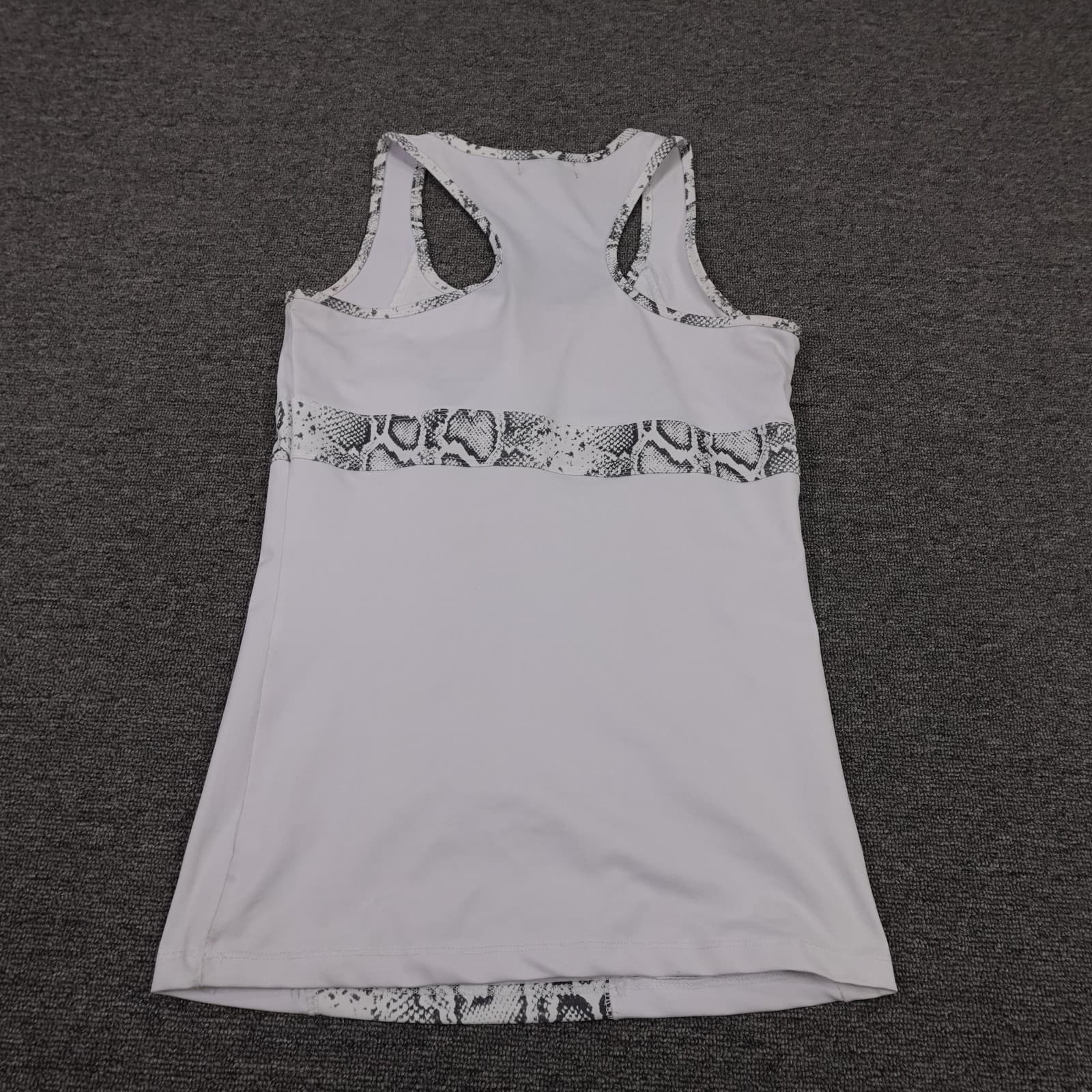 LA Society Tank Top Large White Snake Print Racerback Athletic Yoga Y2k - Thumbnail 6