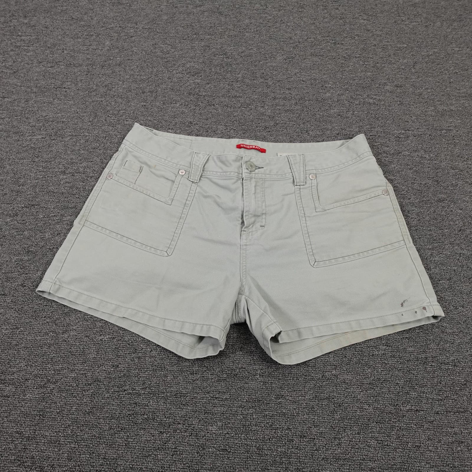 Unionbay Shorts Juniors 13 Green Utility Twill Button Pockets Casual 3.5 Inseam