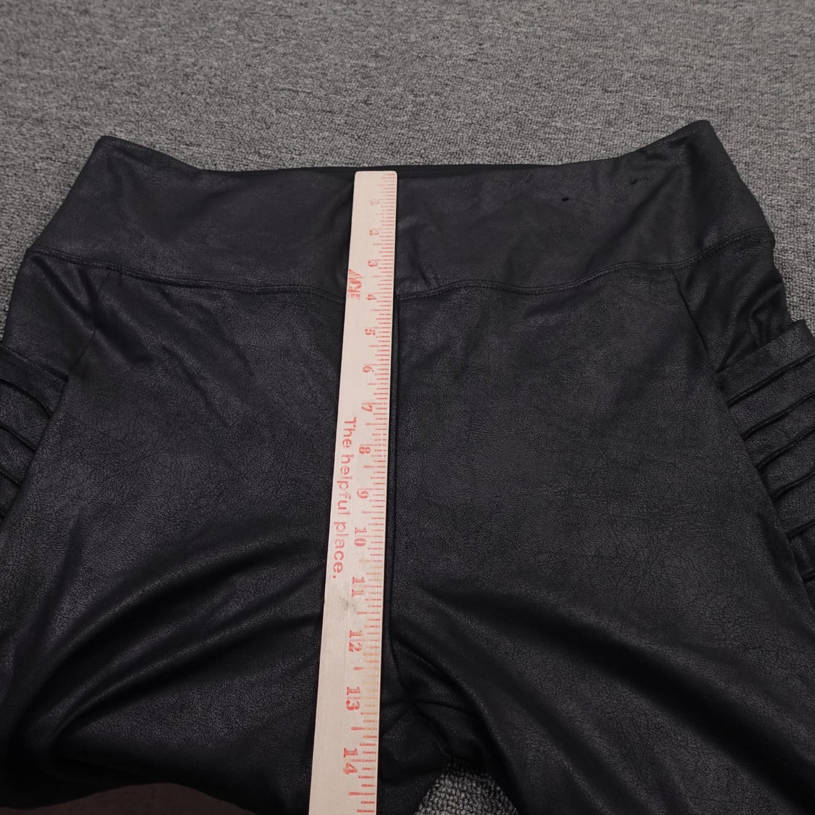 Simply Vera Vera Wang Leggings XL Black Faux Leather Moto High Rise Y2k - Thumbnail 7