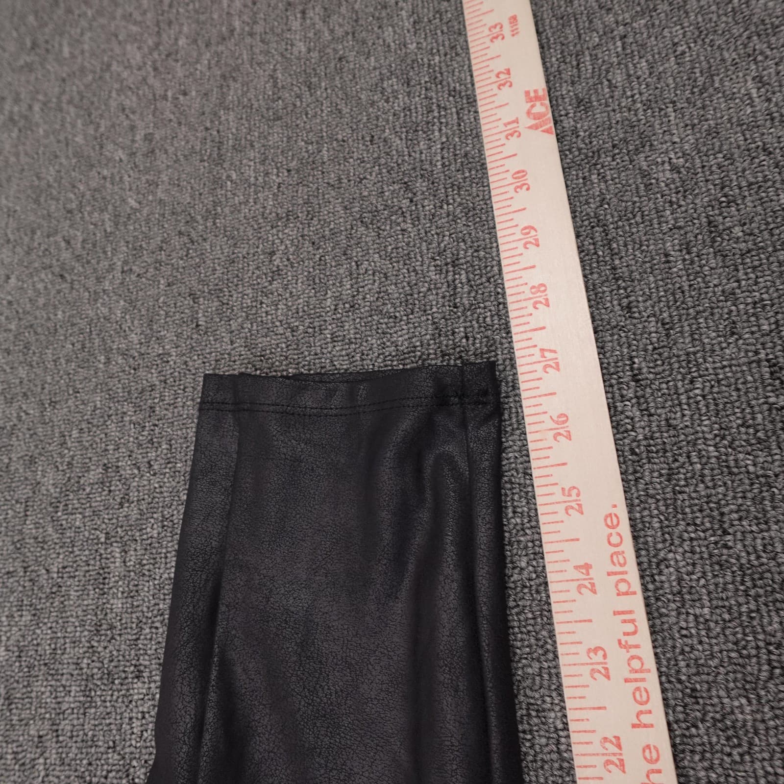 Simply Vera Vera Wang Leggings XL Black Faux Leather Moto High Rise Y2k - Thumbnail 8