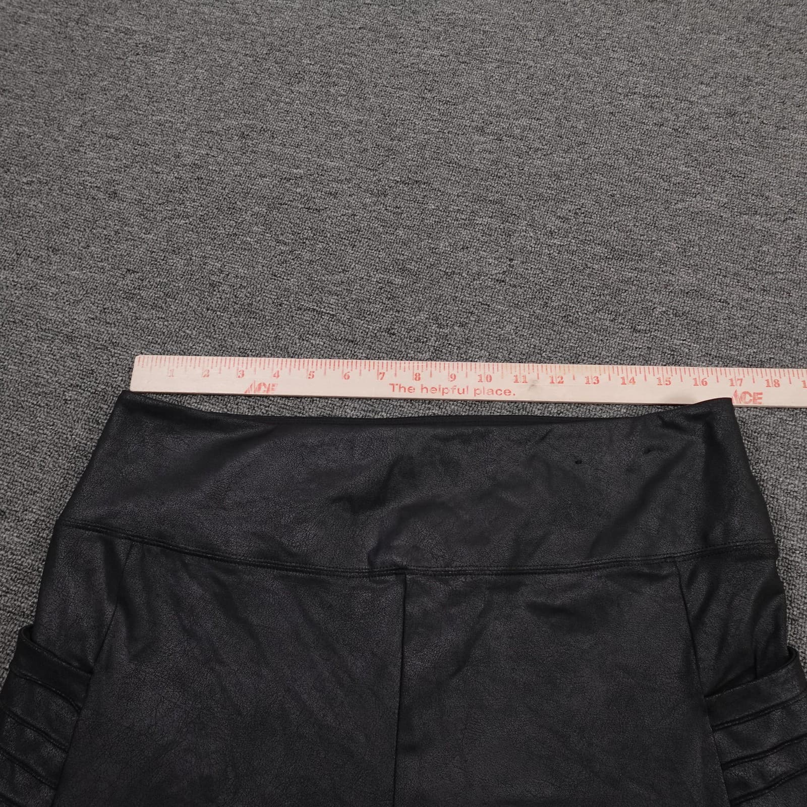 Simply Vera Vera Wang Leggings XL Black Faux Leather Moto High Rise Y2k - Thumbnail 6