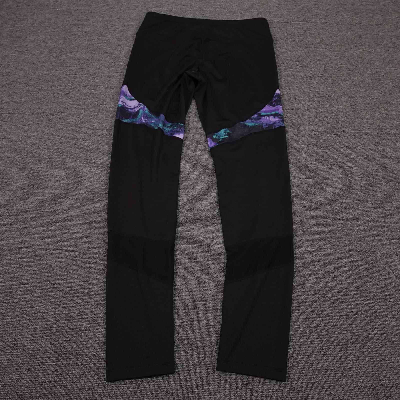 Reebok Leggings Womens Medium Black Compression Colorblock Running Yoga Athletic - Thumbnail 3