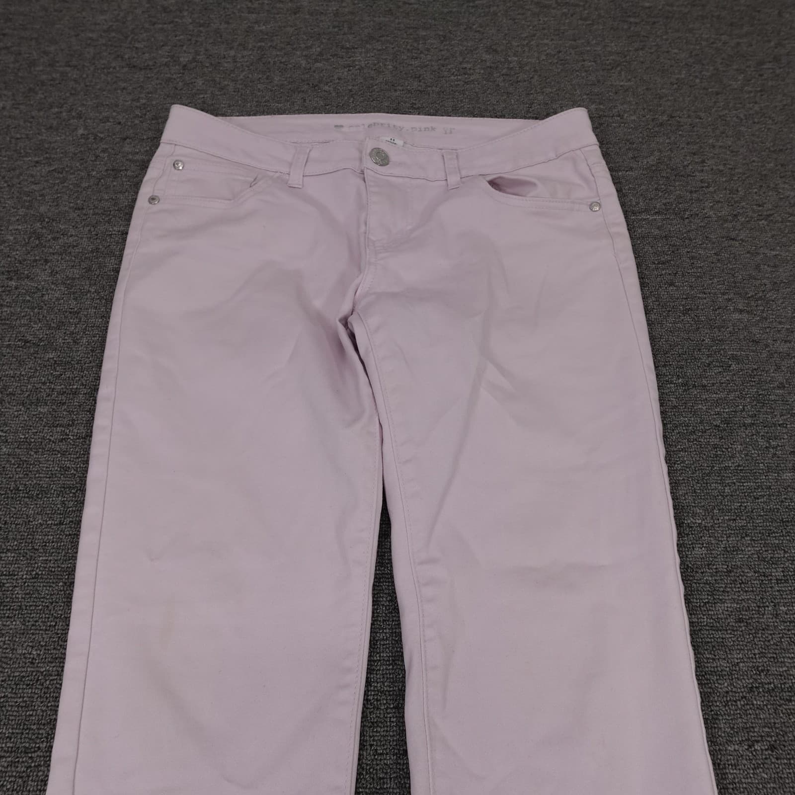 Celebrity Pink Jeans Juniors 11 Purple Sweet Lilac Slim Straight Stretch 32x31 - Thumbnail 2