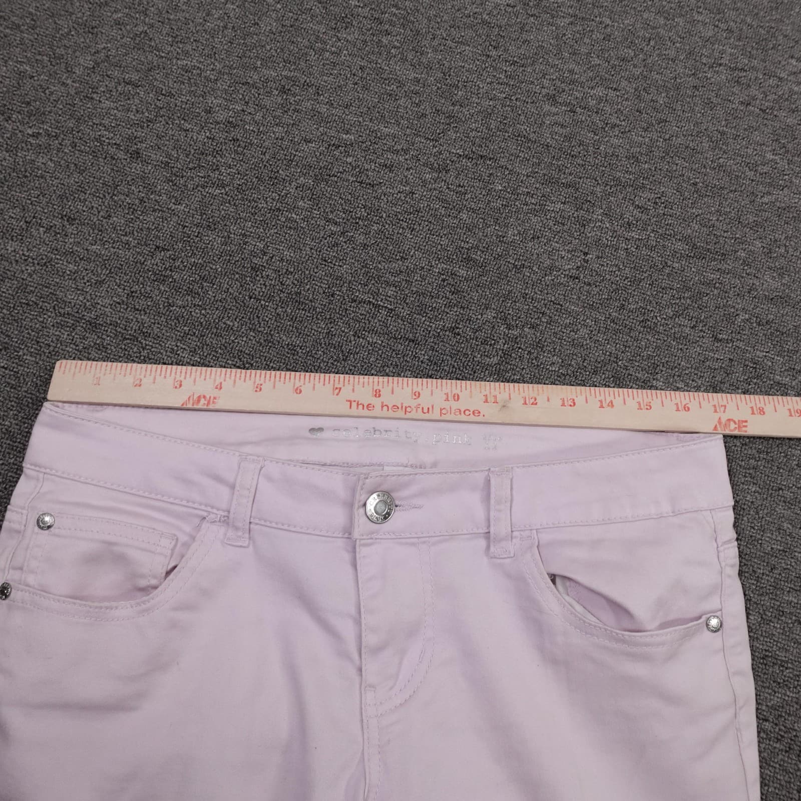 Celebrity Pink Jeans Juniors 11 Purple Sweet Lilac Slim Straight Stretch 32x31 - Thumbnail 8