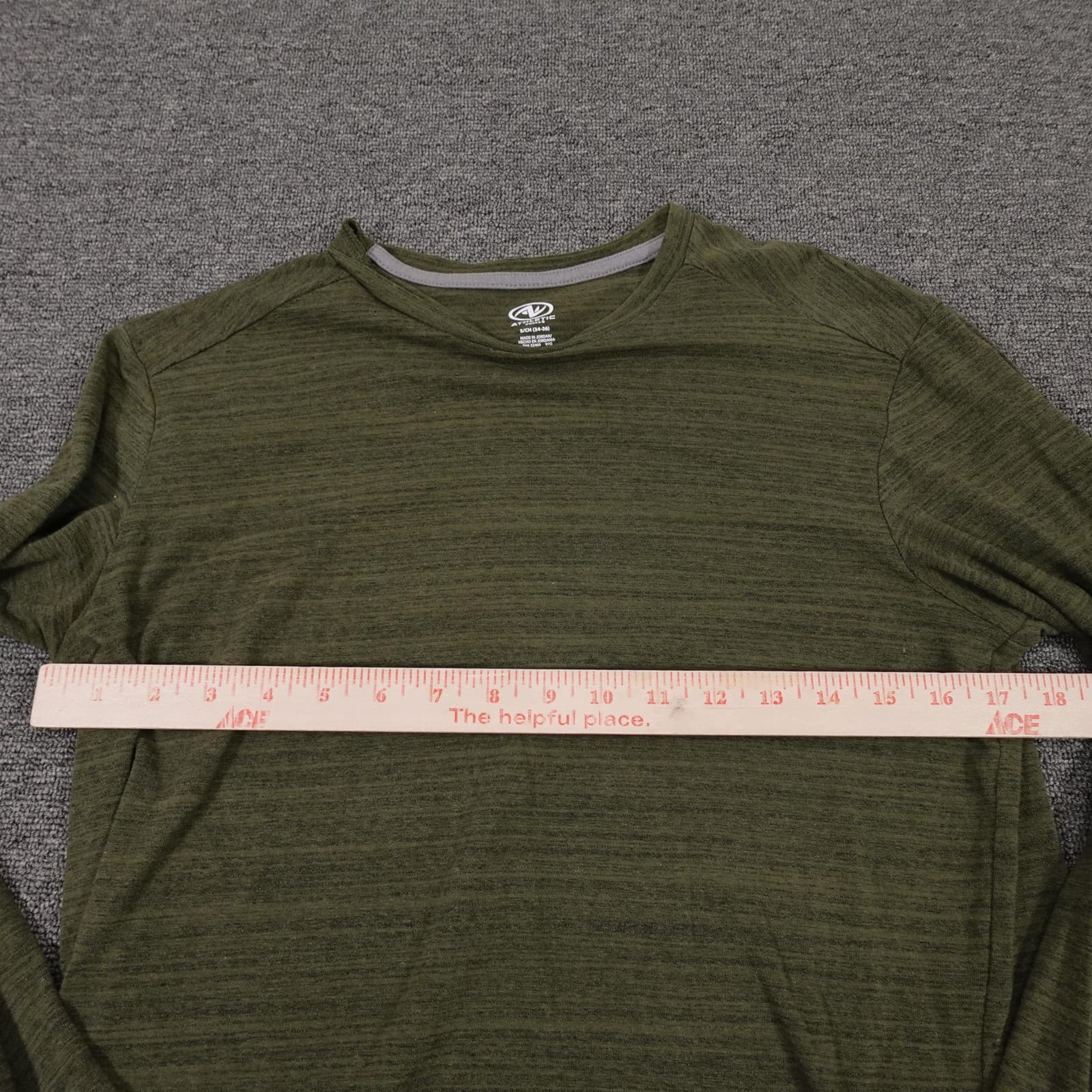 Athletic Works Shirt Mens Small Green Long Sleeve DriWorks Athletic Performance - Thumbnail 3