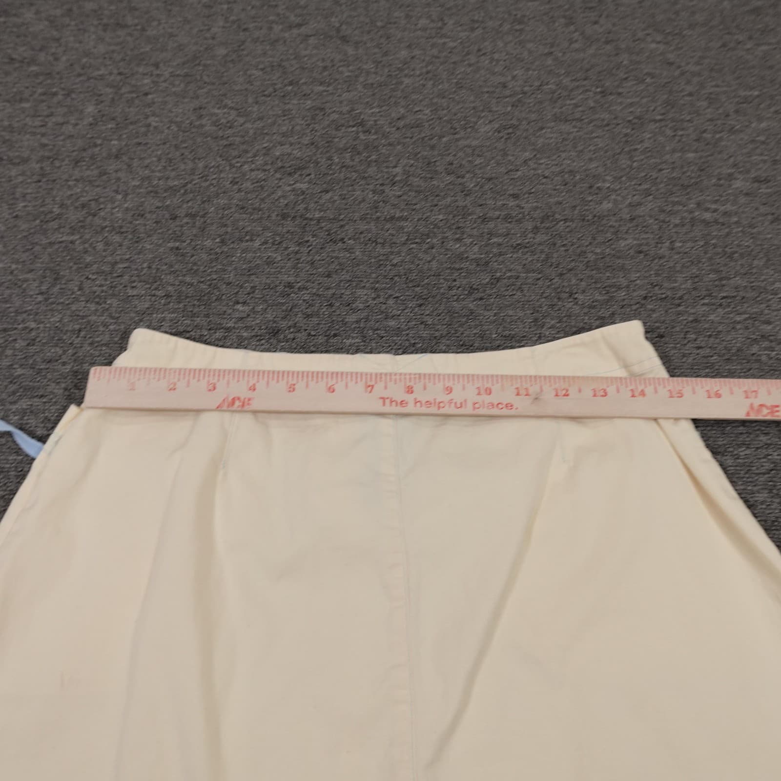 Cambridge Dry Goods Skirt Womens 4 White Twill A-Line Button Pockets Casual - Thumbnail 6