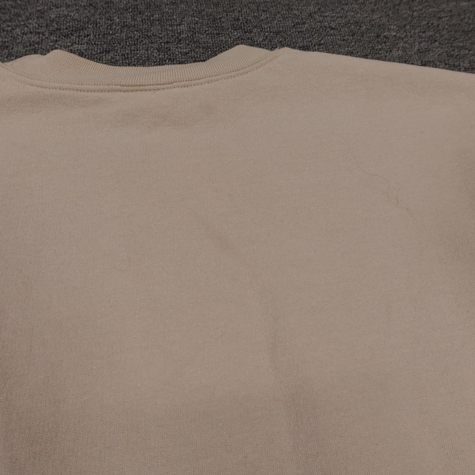 Gildan Sweatshirt Mens Small Beige Faith Cross Wings Graphic Fleece Pullover - Thumbnail 8