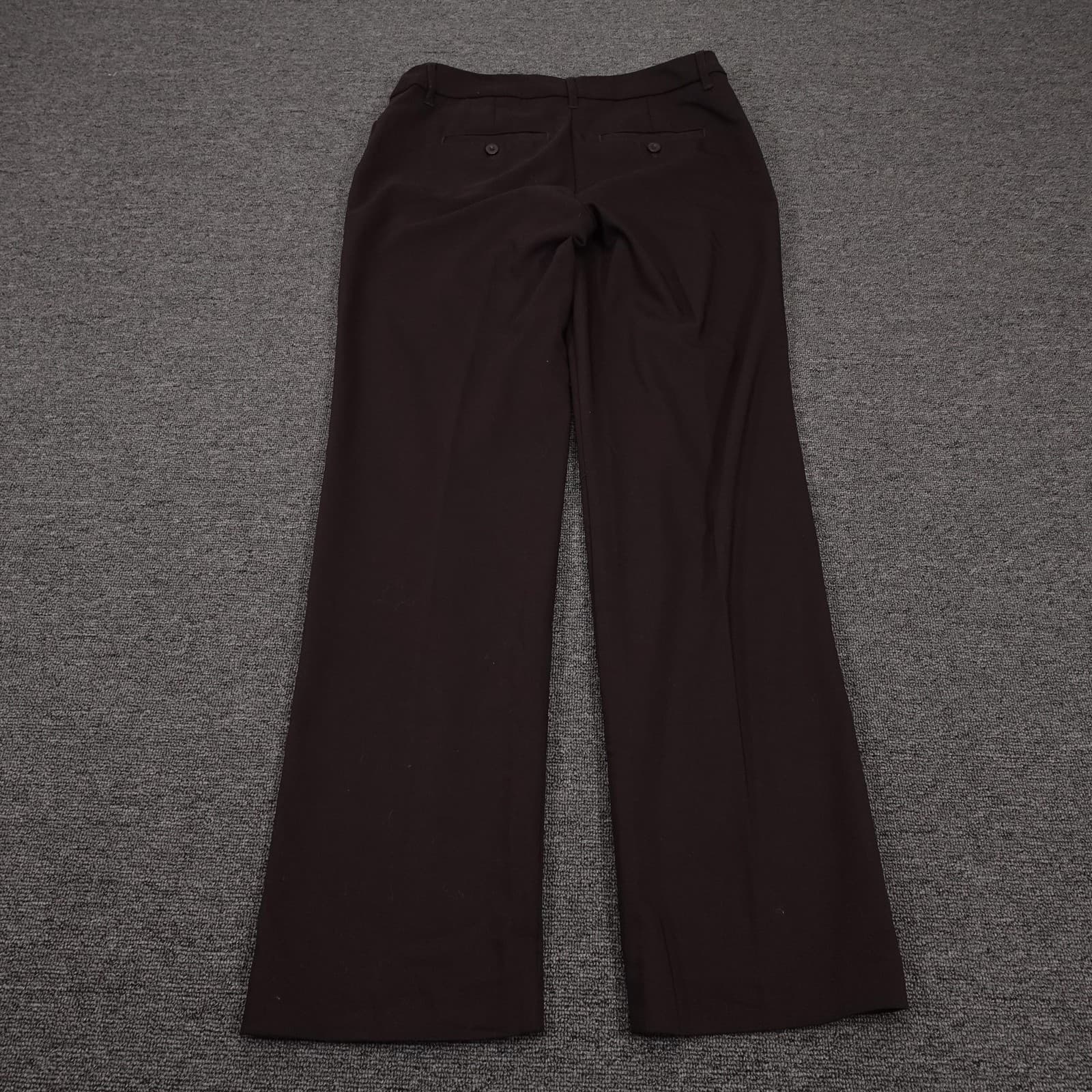 Christopher & Banks Dress Pants Womens 6 Brown Twill Straight Leg Stretch Casual - Thumbnail 4