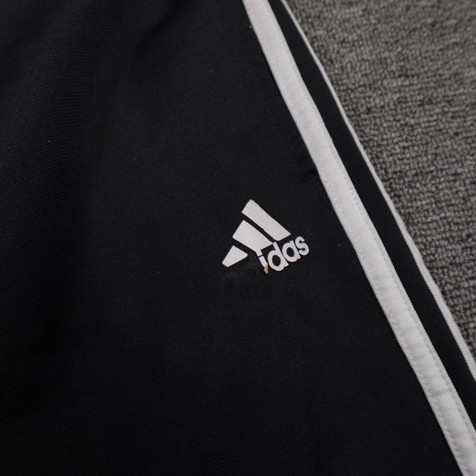 Adidas Pants Youth Large 14-16 Black Knit Track Stripe Elastic Waist Athletic - Thumbnail 3