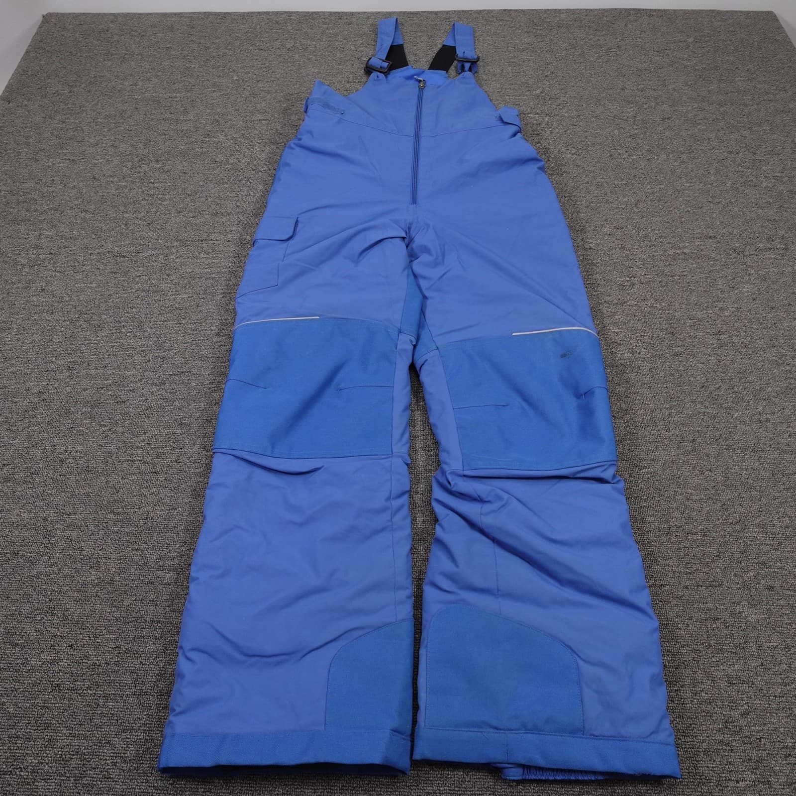 Columbia Bib Snow Pants Boys Large Blue Omni-Shade Omni-Tech Waterproof Ski