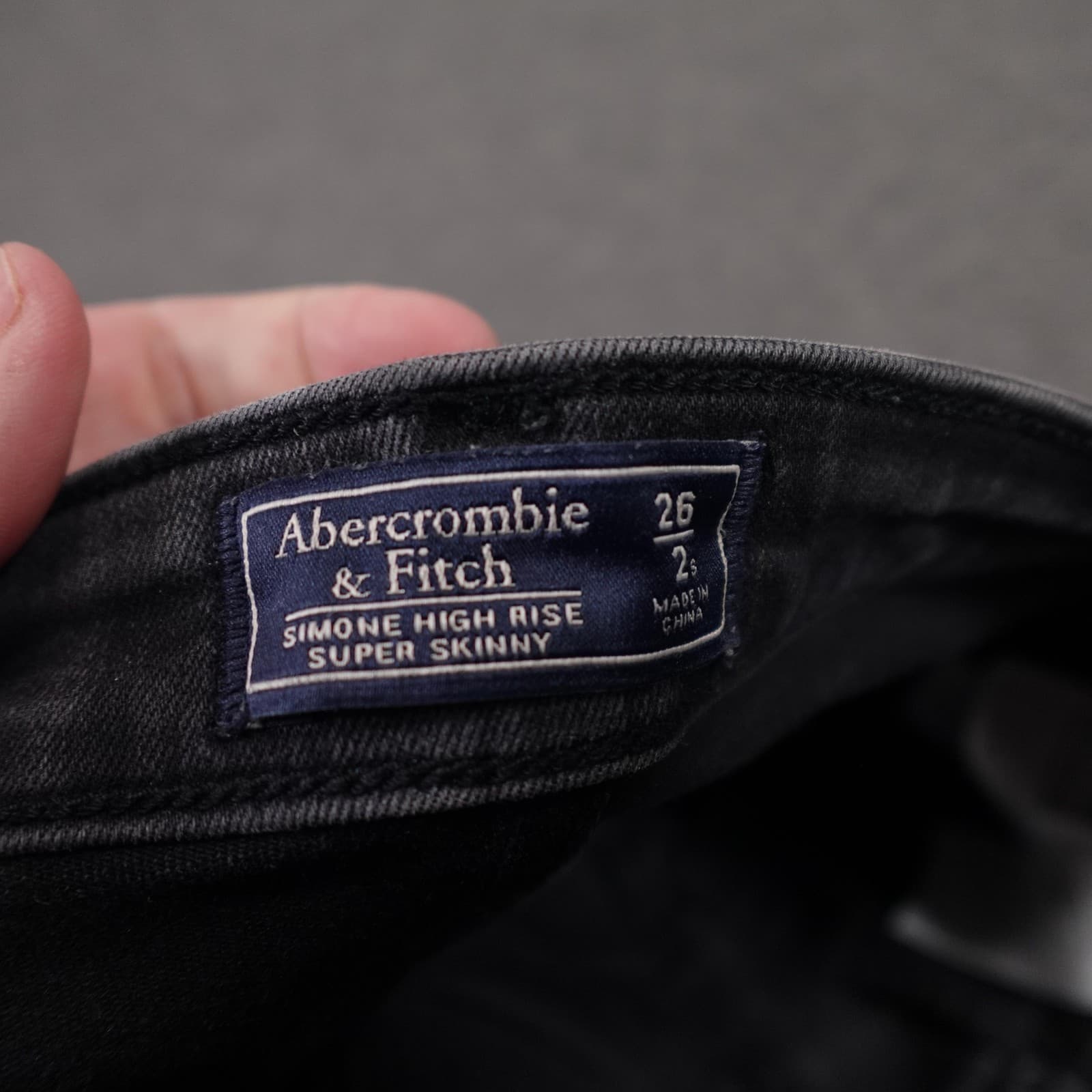 Abercrombie & Fitch Jeans Womens 26 Charcoal Simone High Rise Super Skinny 26x27 - Thumbnail 6