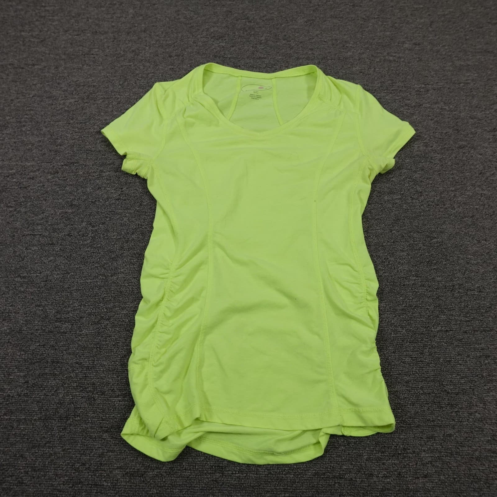 Tangerine Shirt Womens Small Green Short Sleeve Rave Athletic Top Running