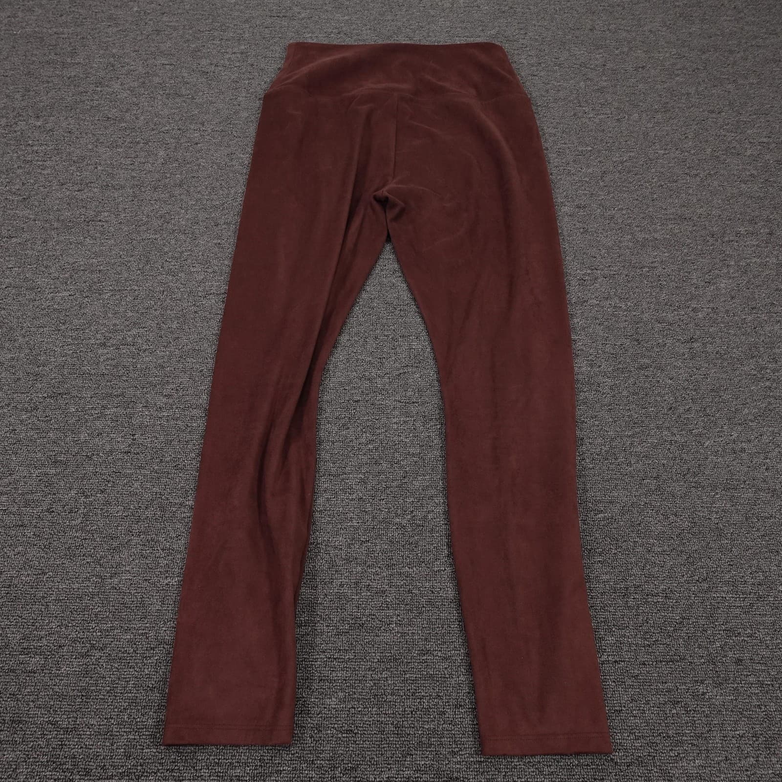 Simply Vera Vera Wang Leggings Womens Small Brown Faux Suede High Rise Stretch - Thumbnail 3